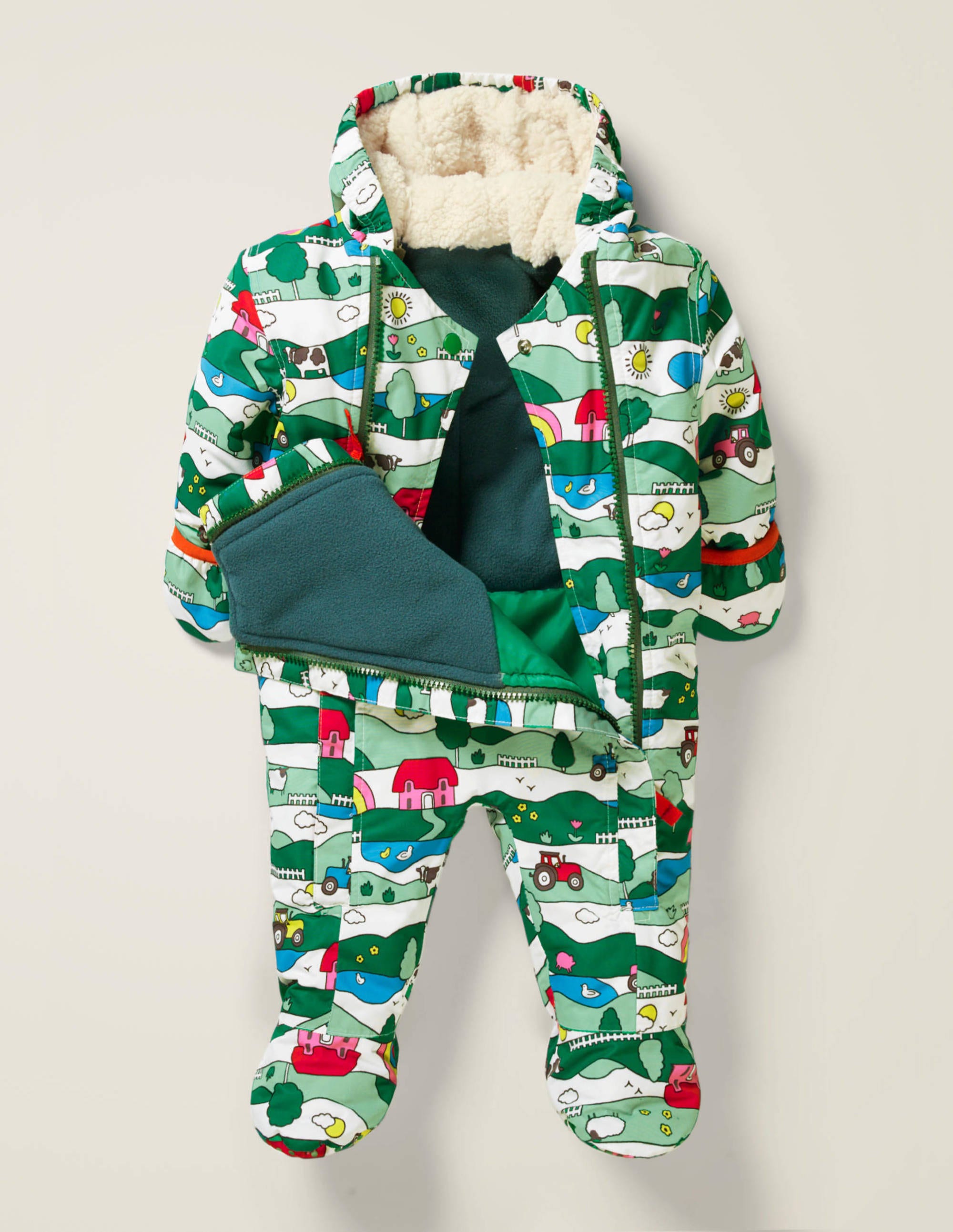 footless baby snowsuit