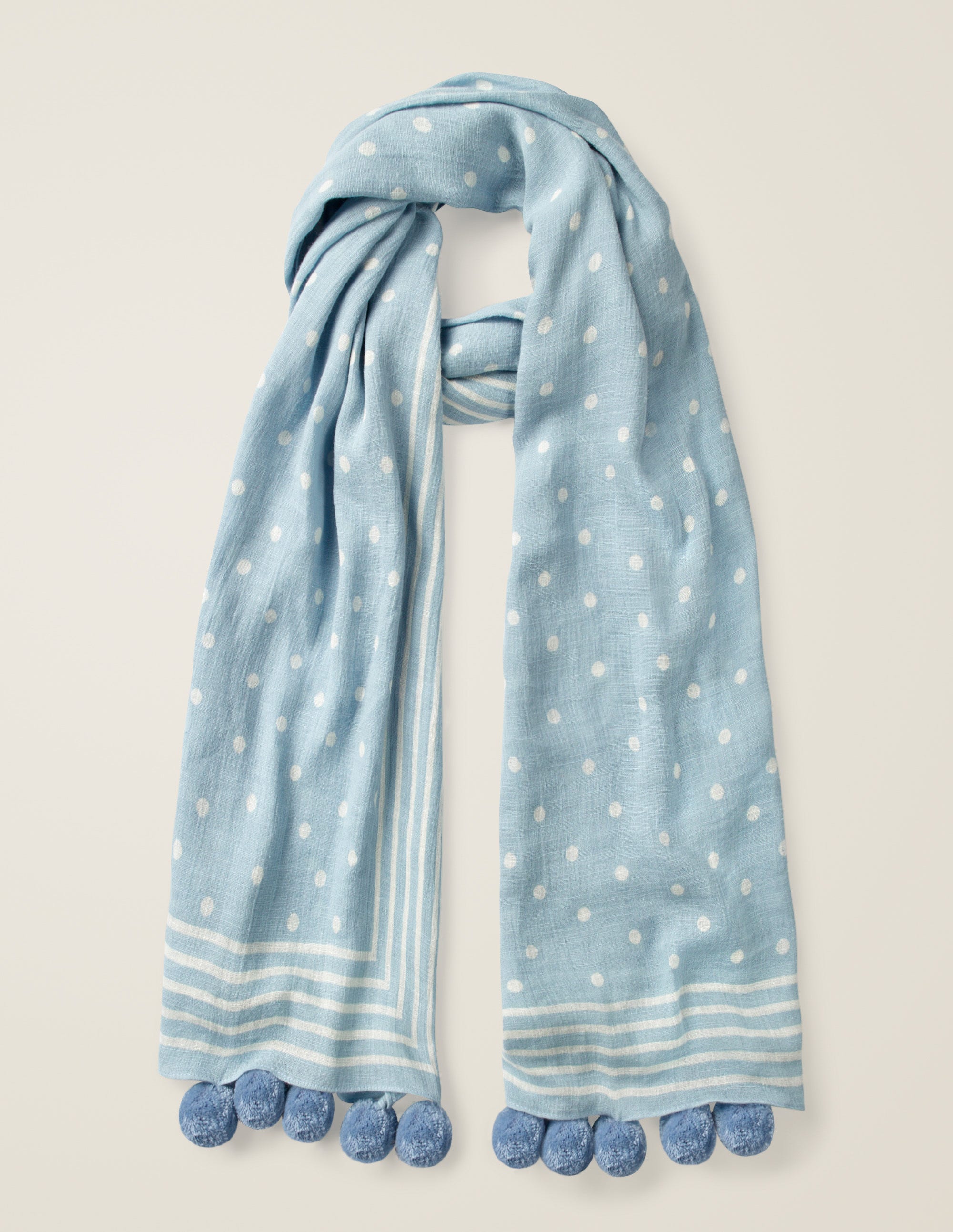 BODEN green pattern summer linen scarf NEW