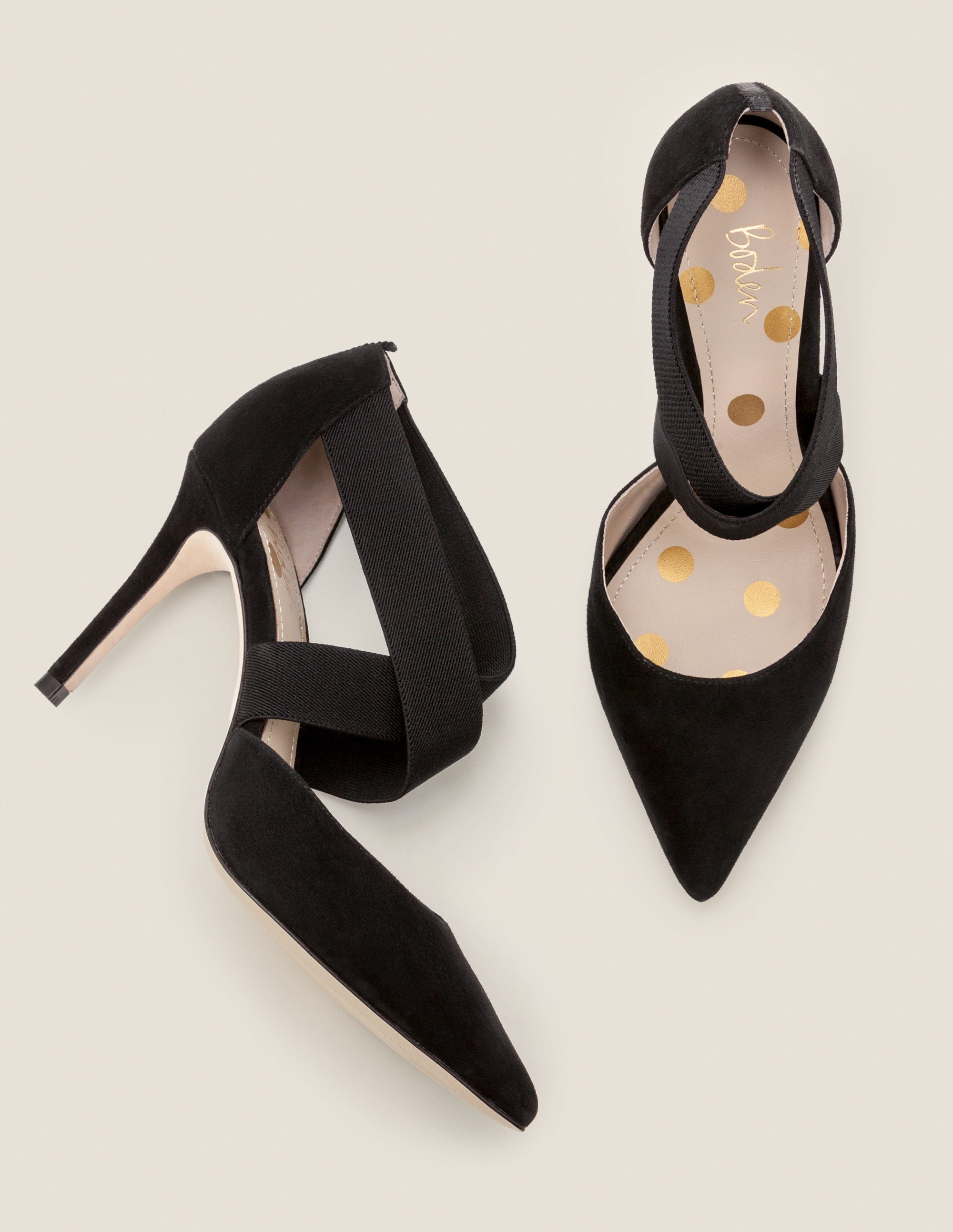 boden black heels