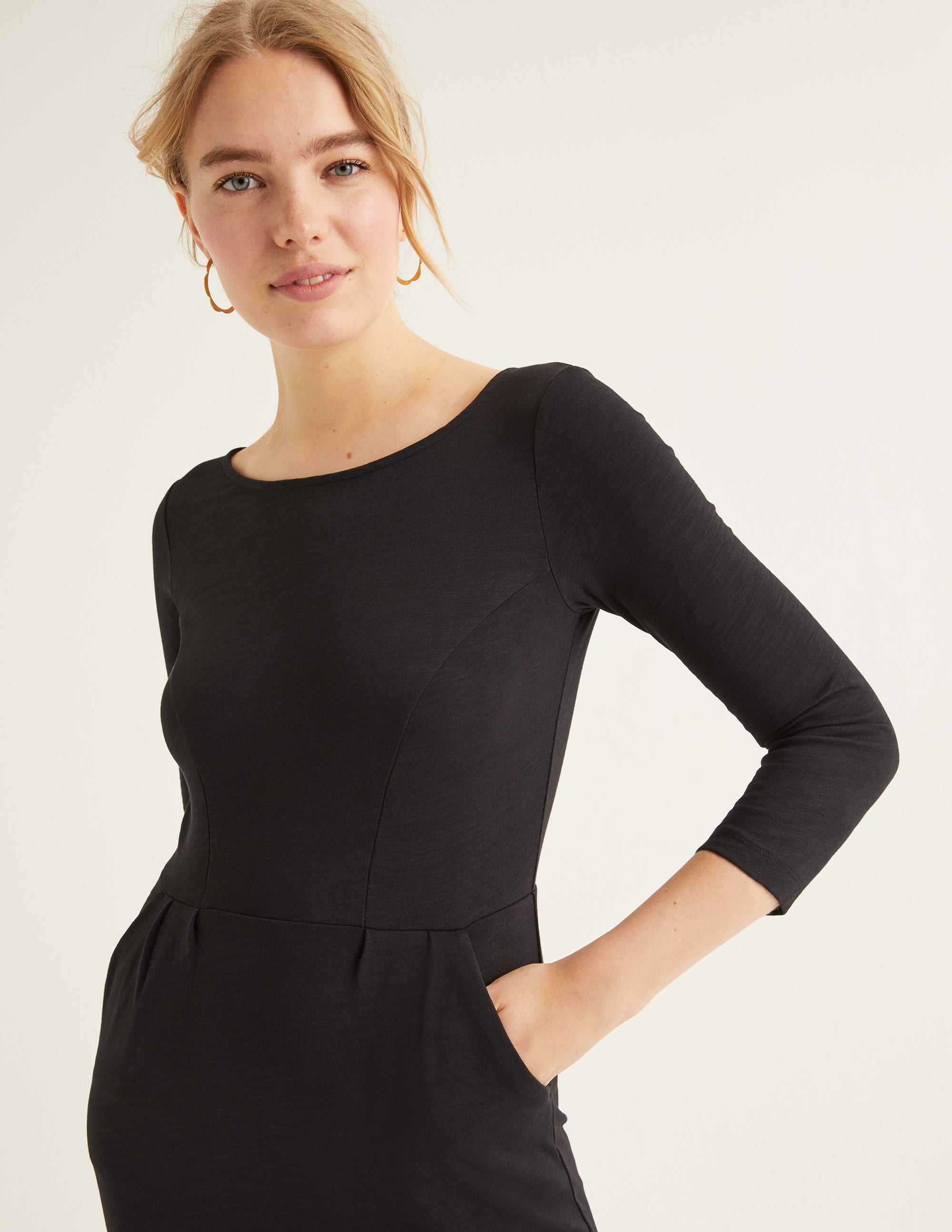 boden black jersey dress