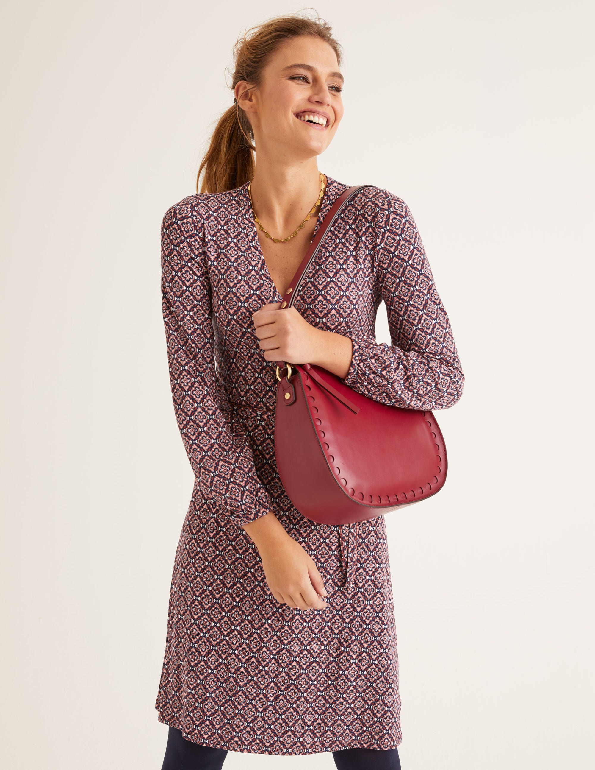 elodie jersey wrap dress