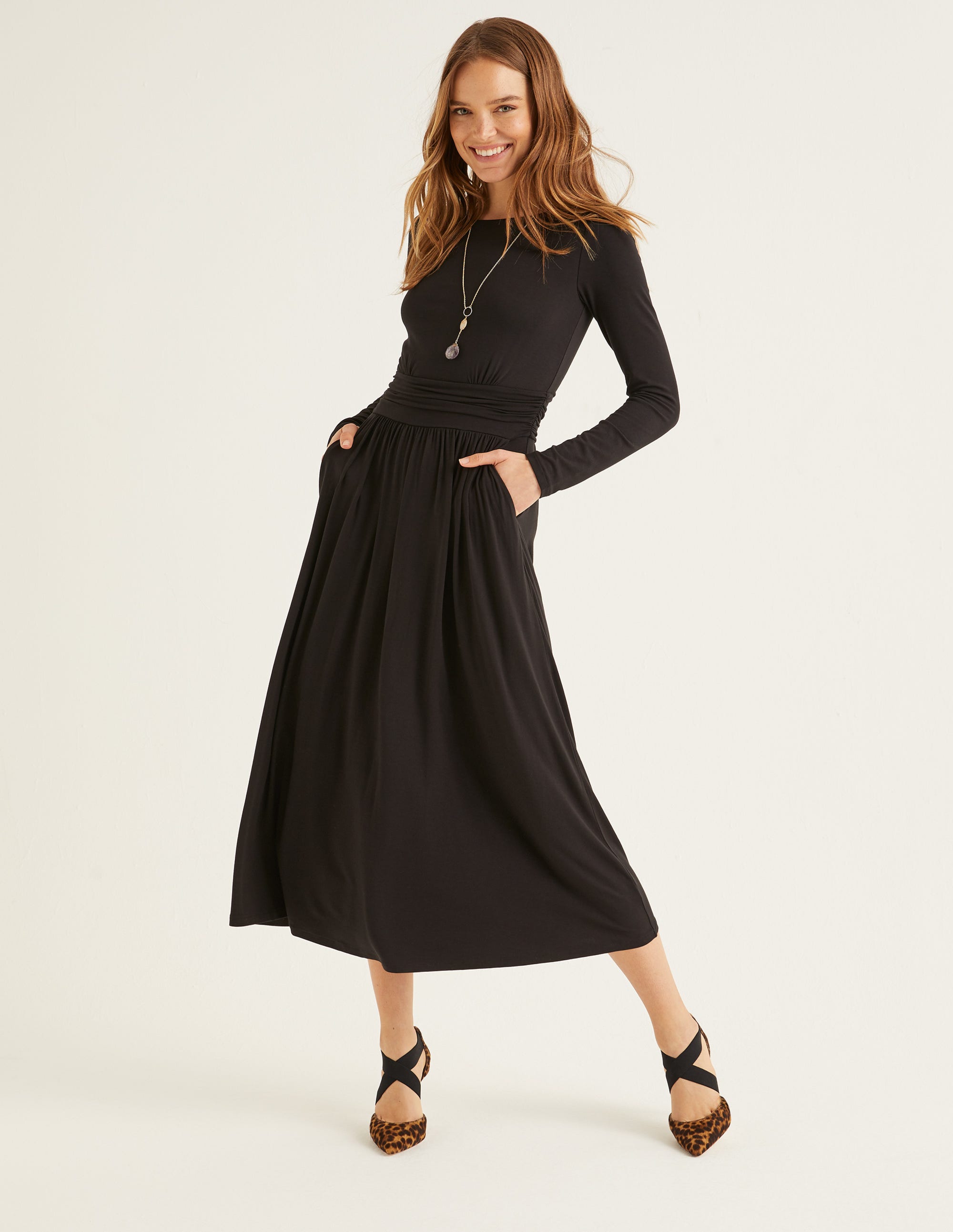 lucille jersey midi dress