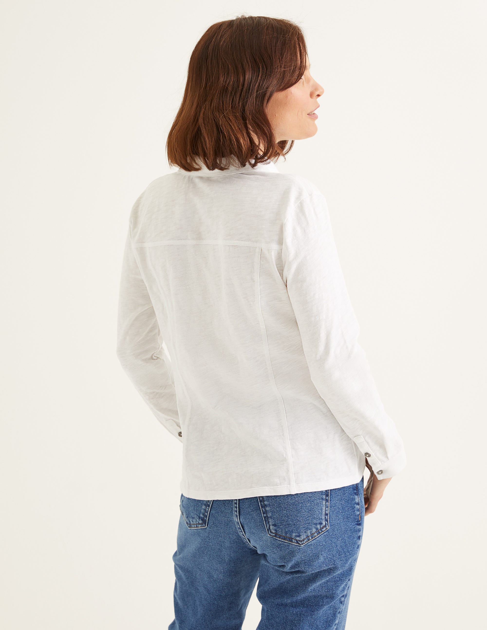 Tara Jersey Shirt - White | Boden UK