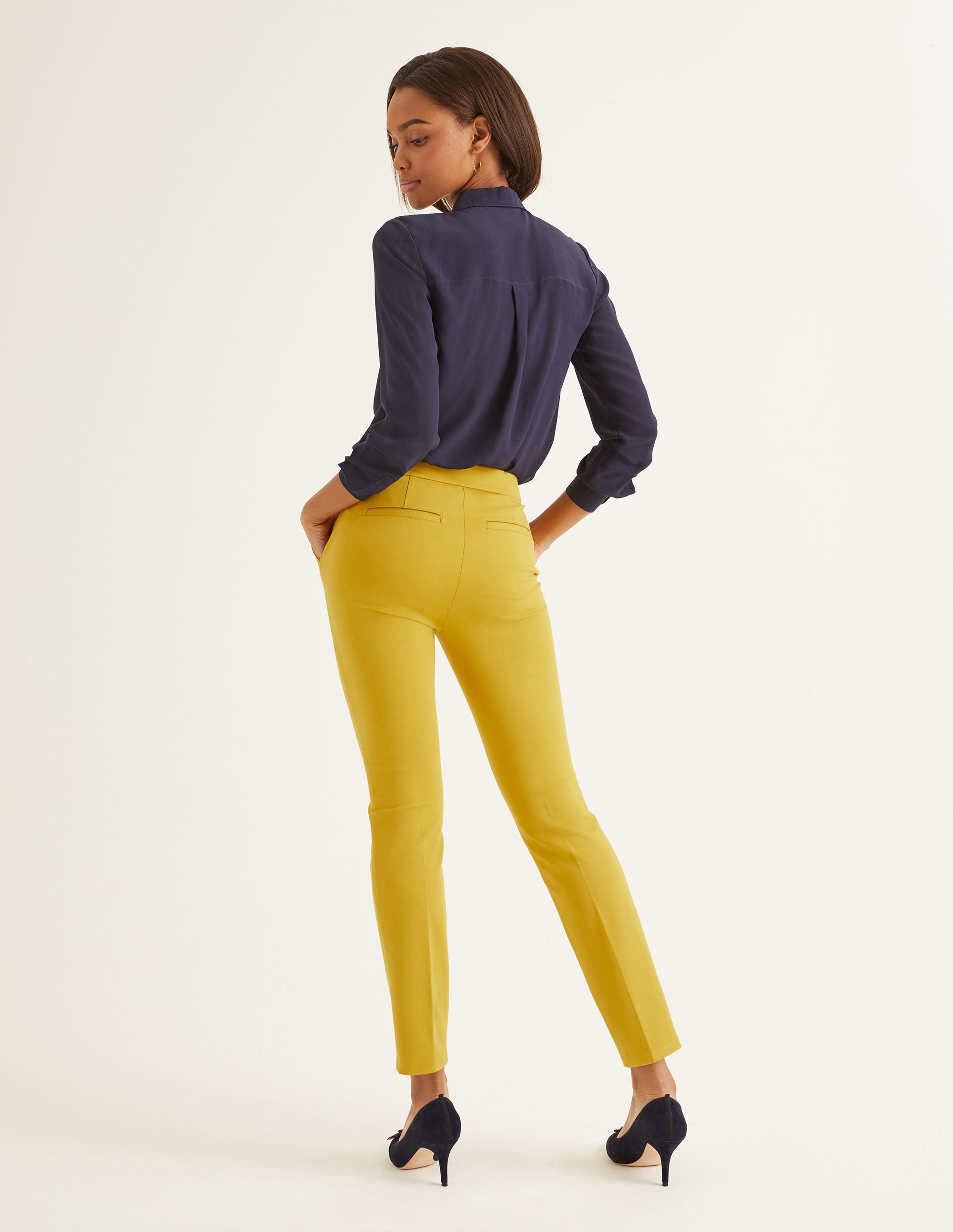 Hampshire 7/8 Trousers - Saffron | Boden UK