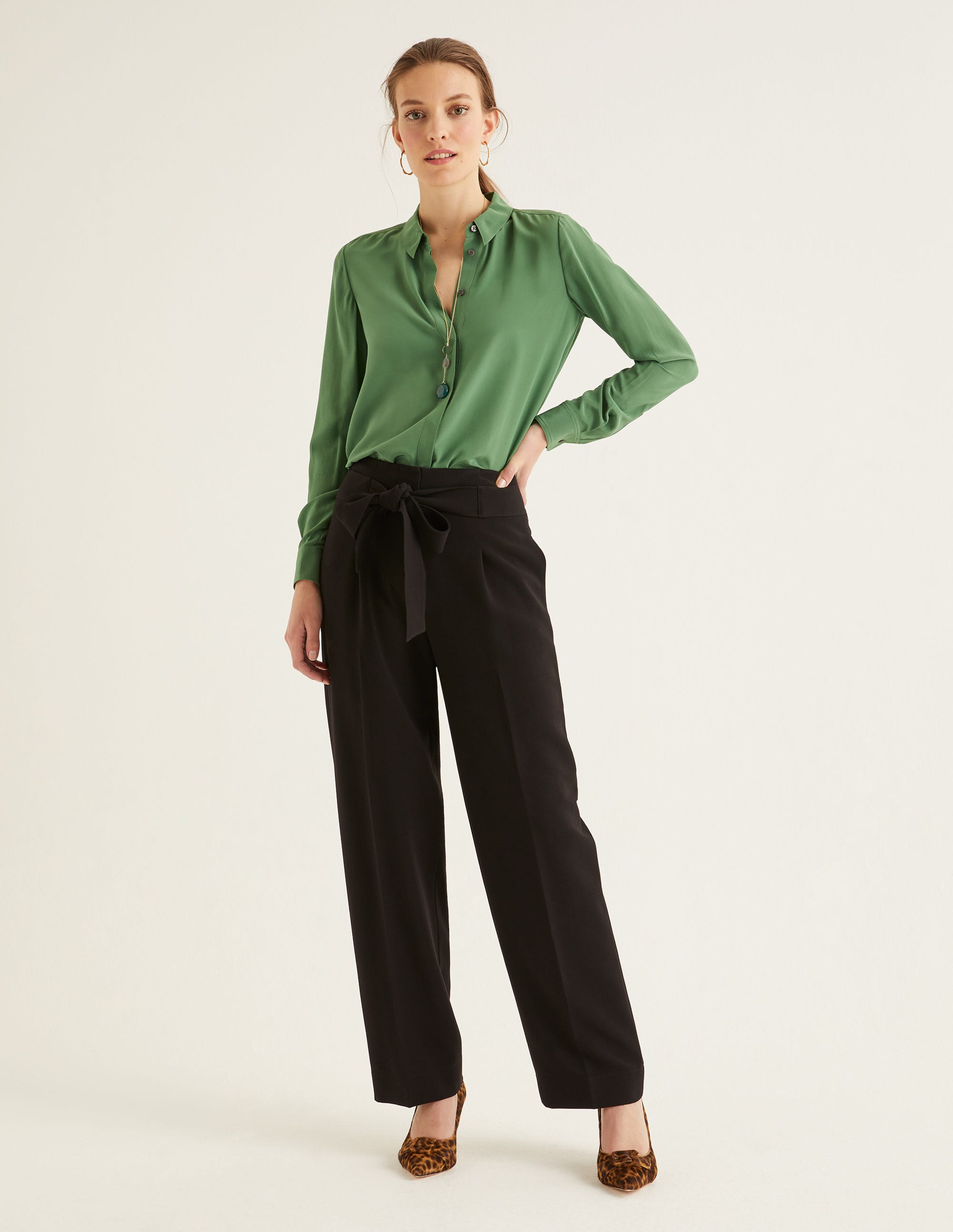 flattering wide leg trousers