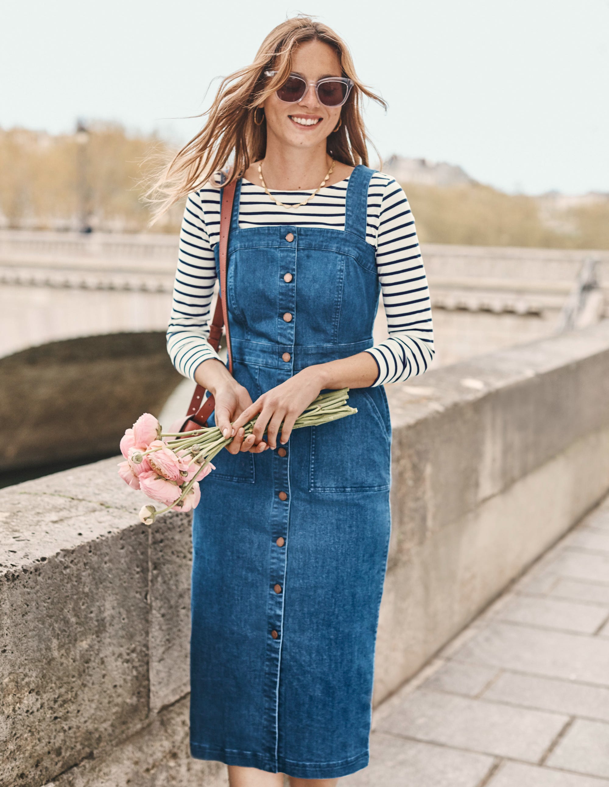 midi length denim dresses