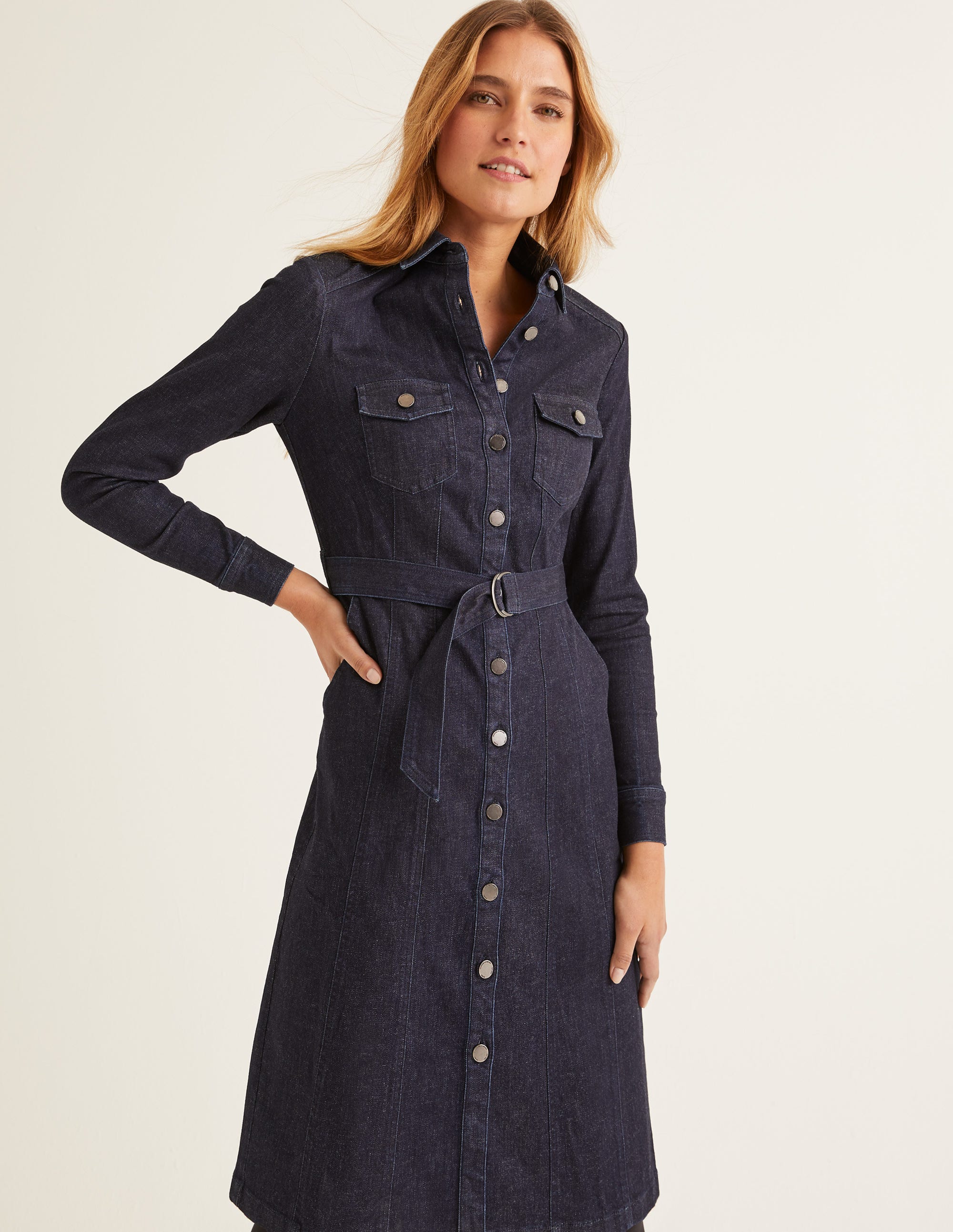 boden lena denim shirt dress
