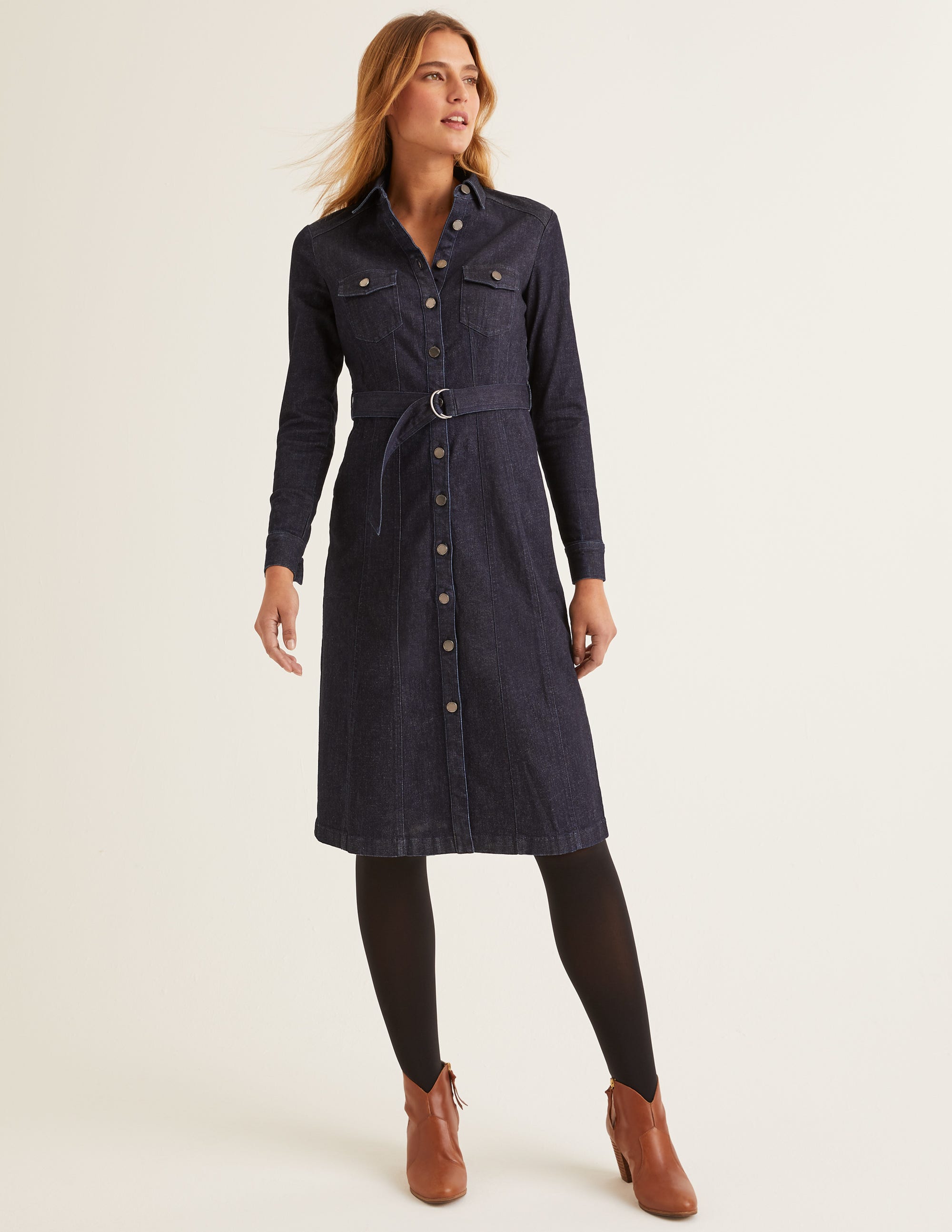 ellezarra denim shirt dress