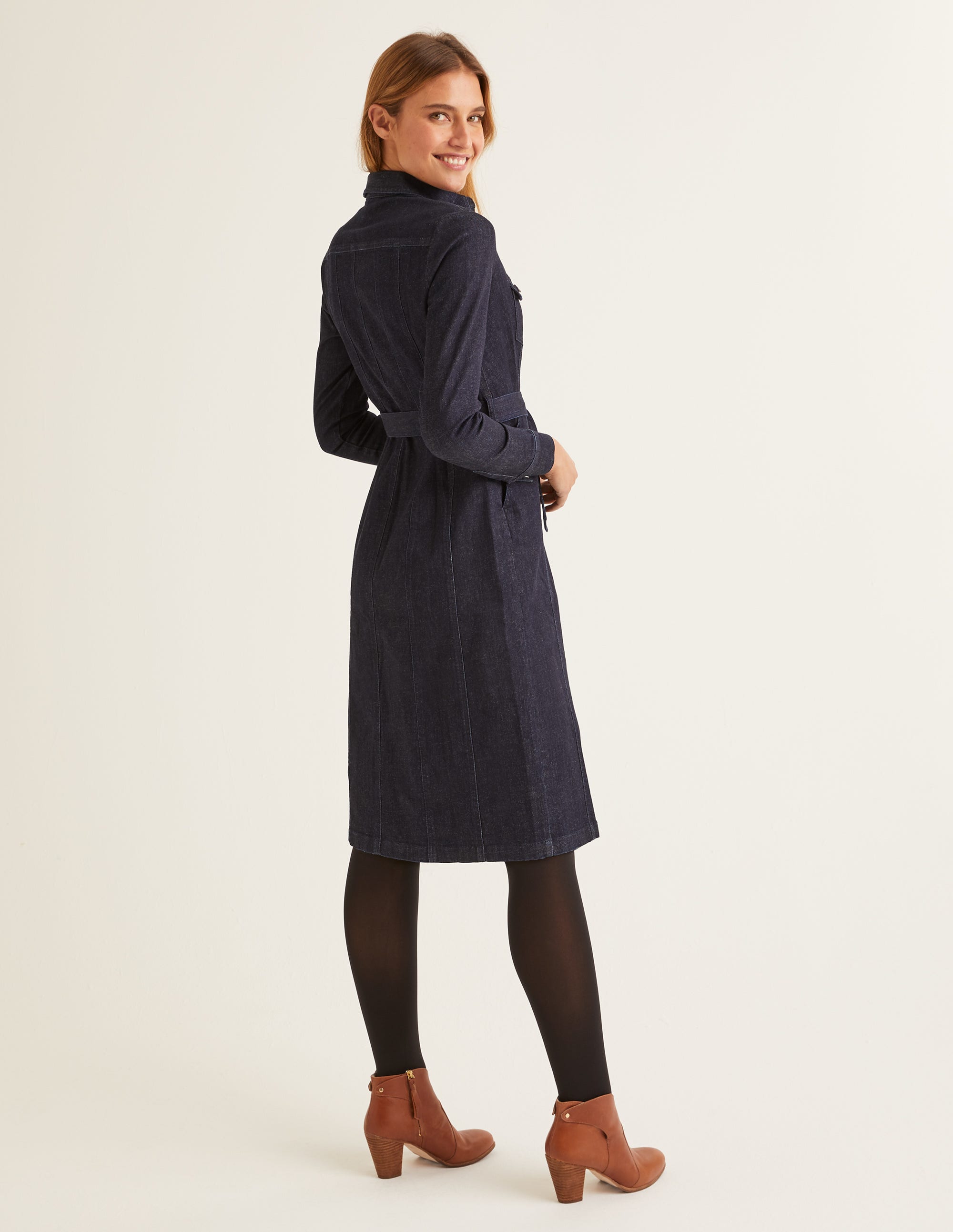 boden lena denim shirt dress
