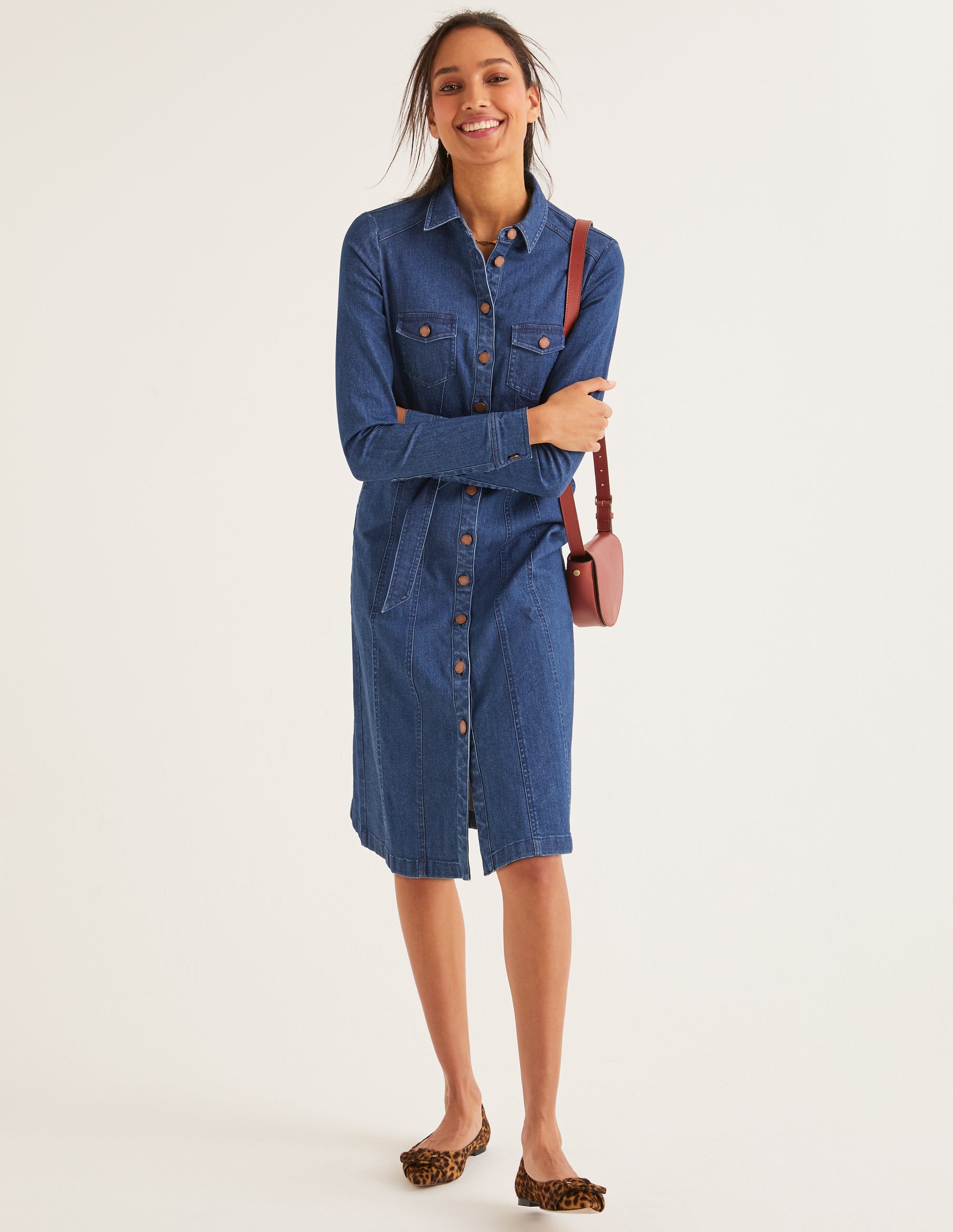 boden denim shirt dress