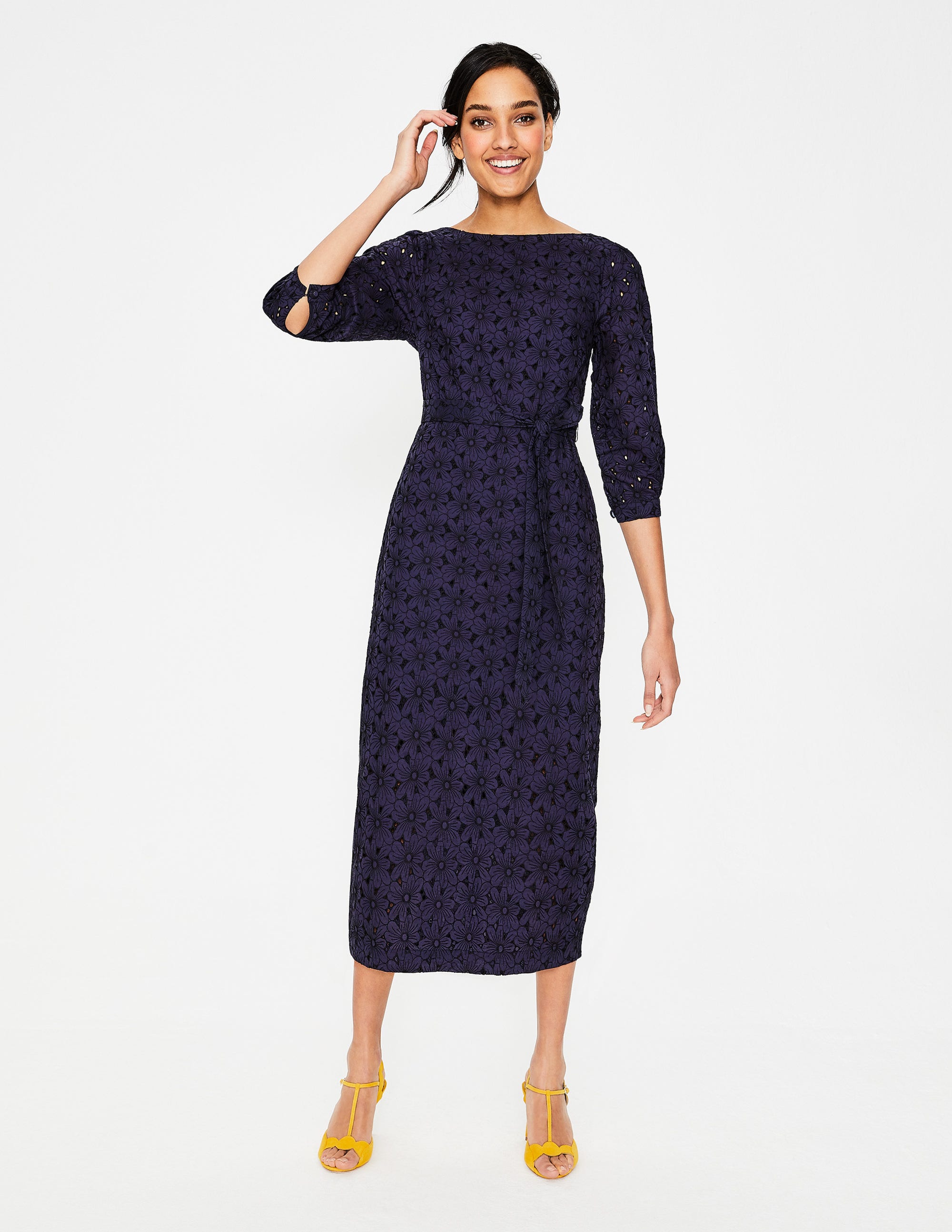 boden claudette broderie midi dress