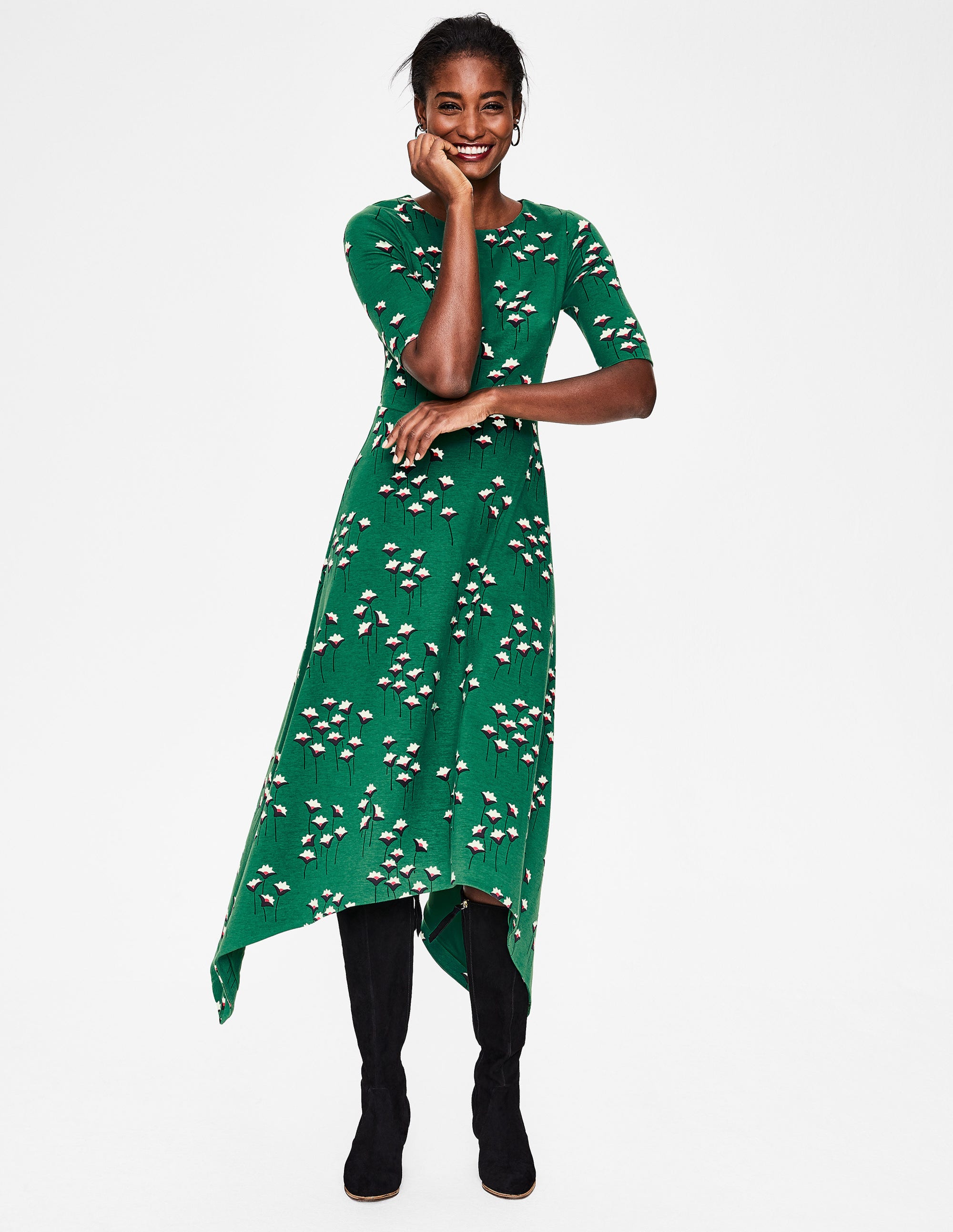 leonie ponte midi dress