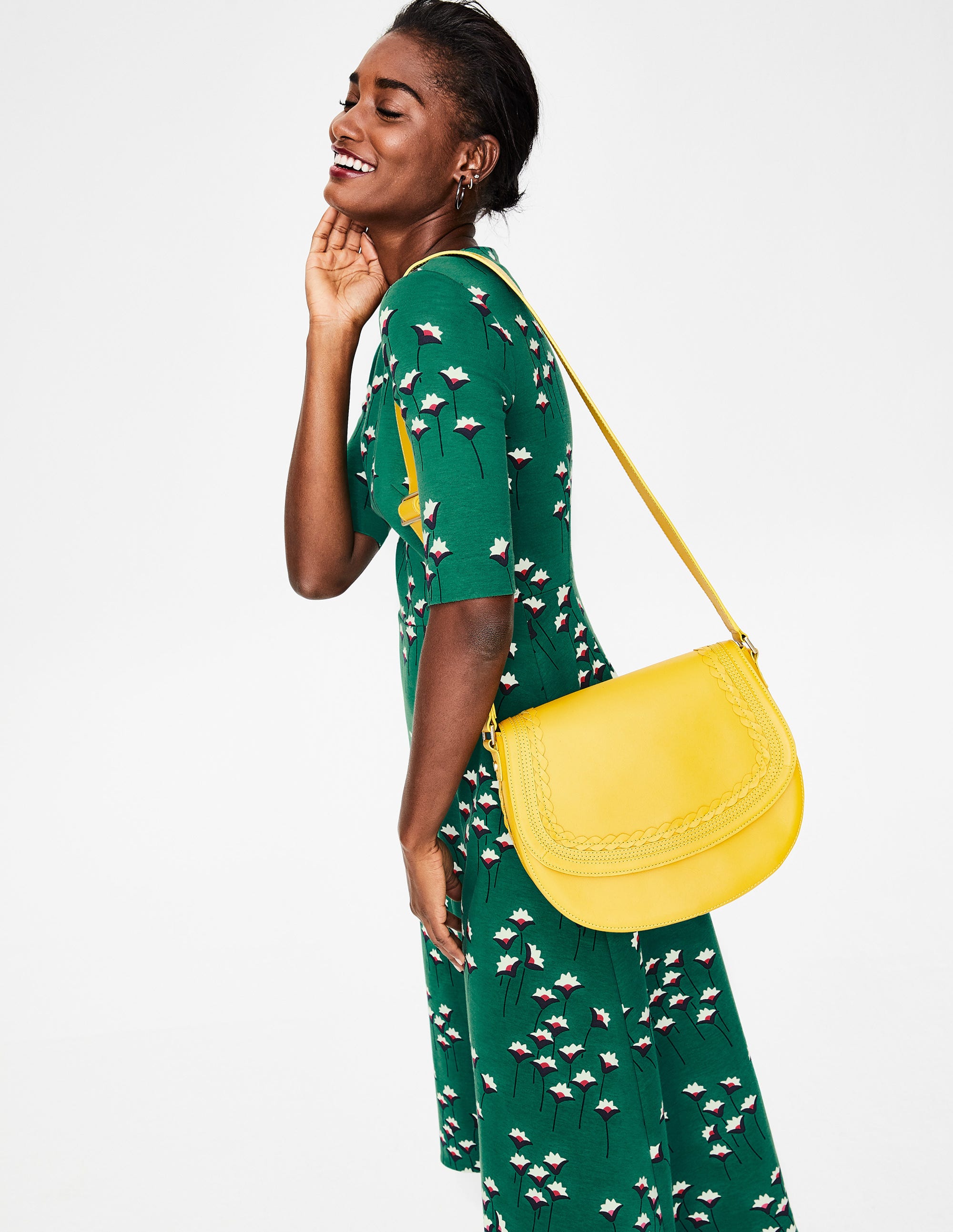 leonie ponte midi dress