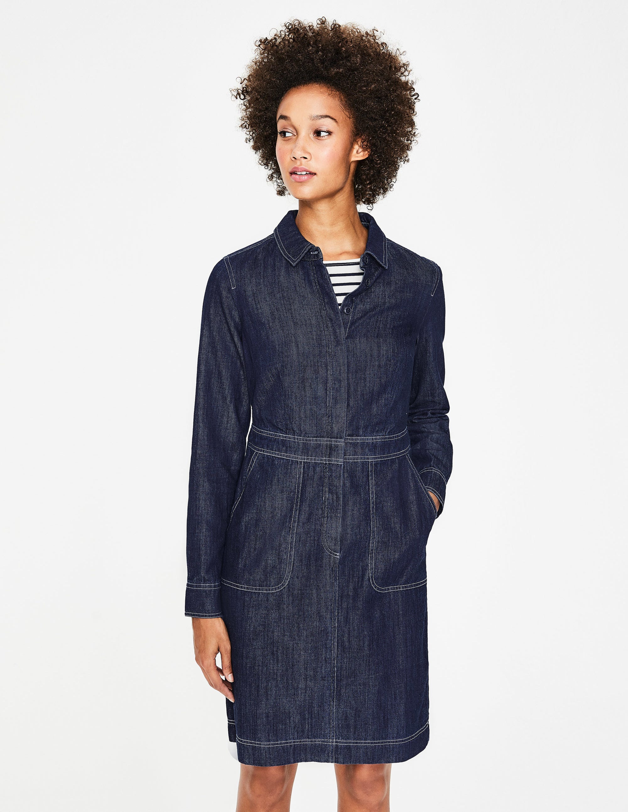 boden lena denim shirt dress