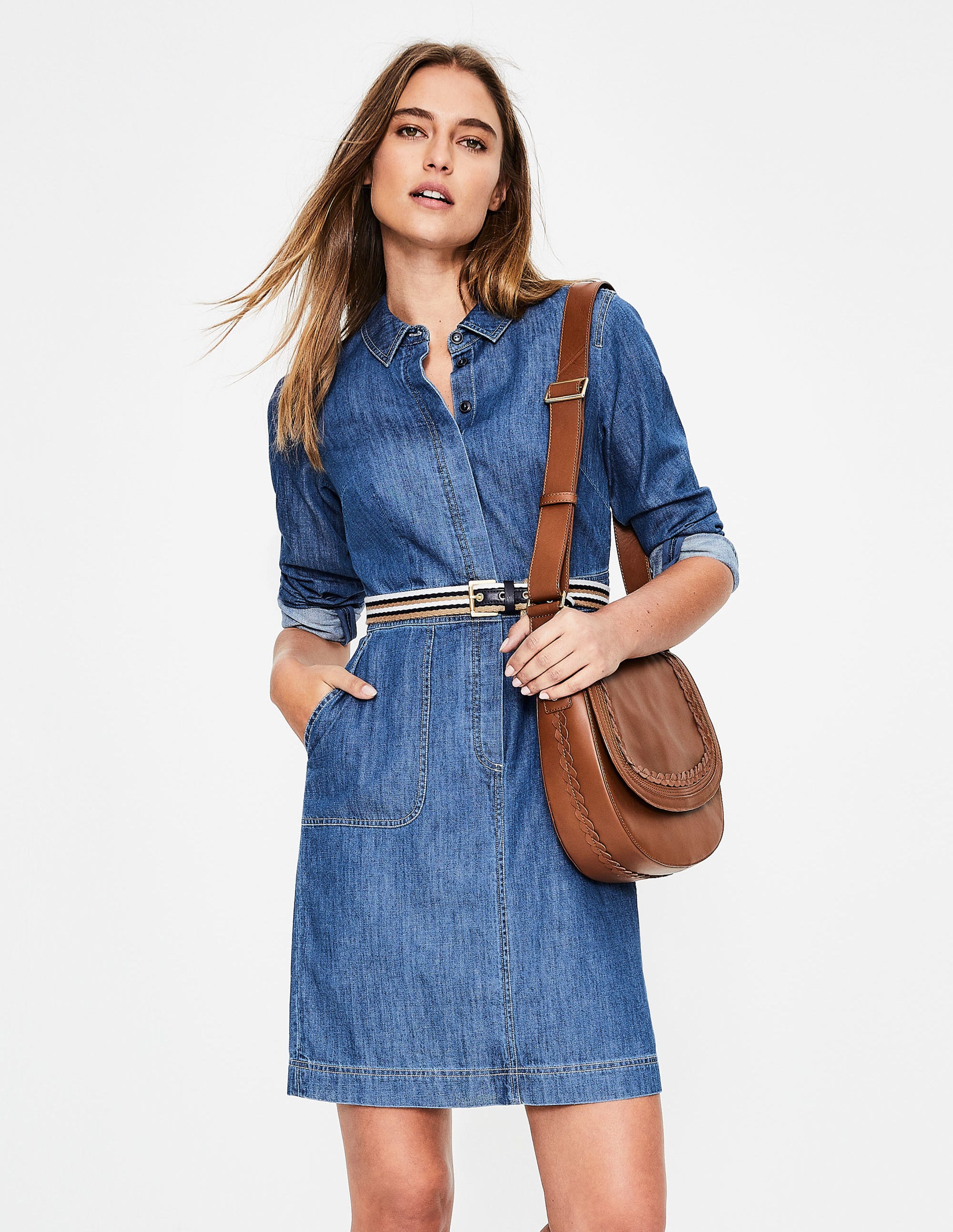 boden denim shirt dress