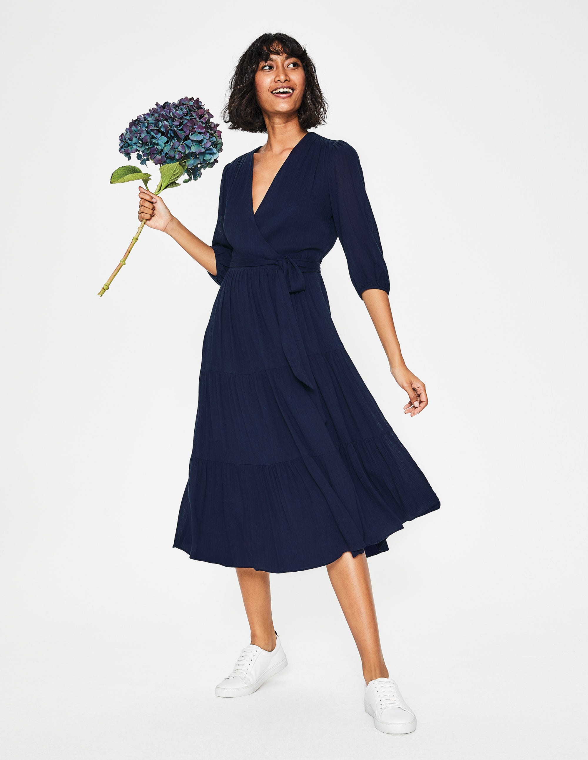 navy floaty dress