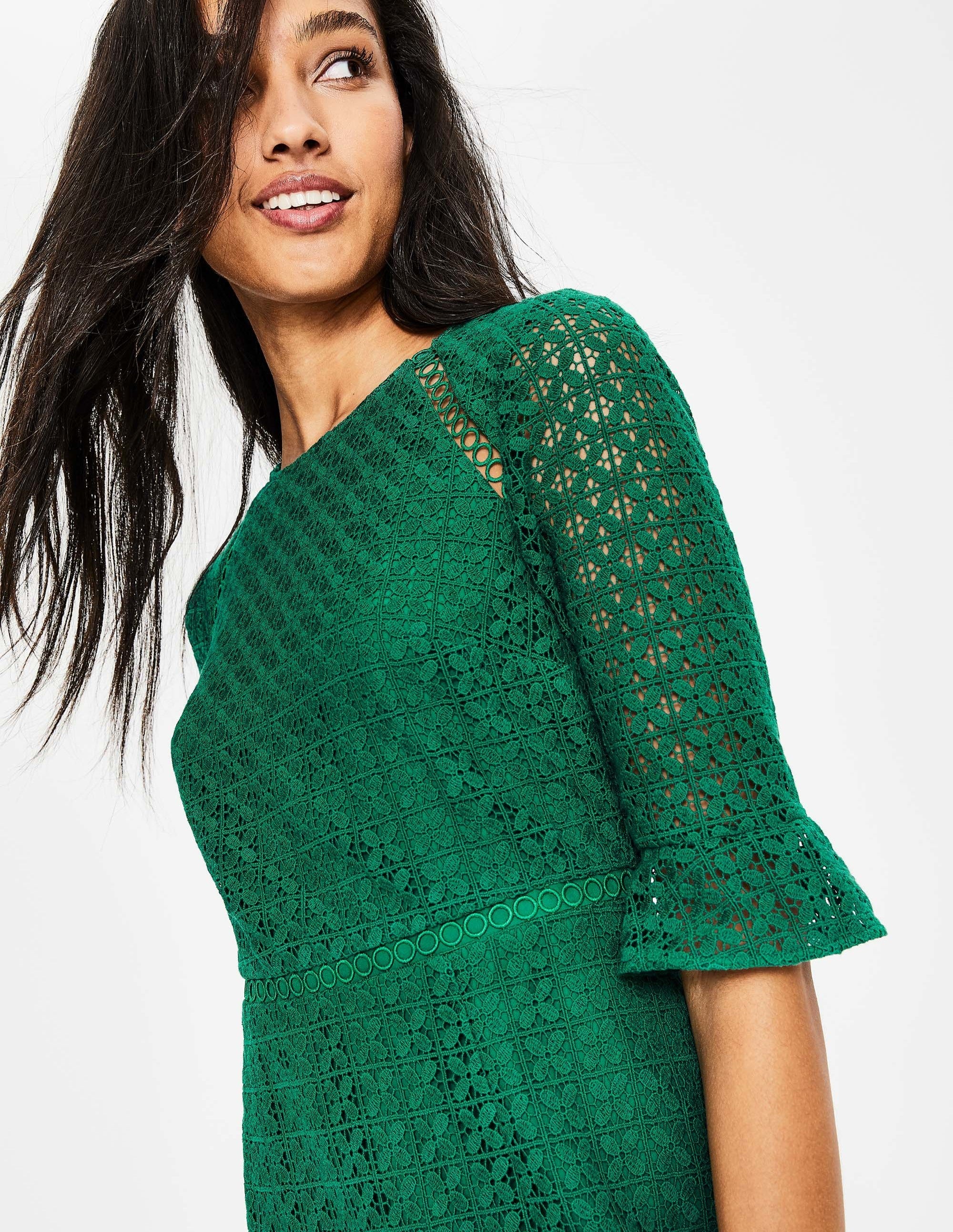 boden green lace dress