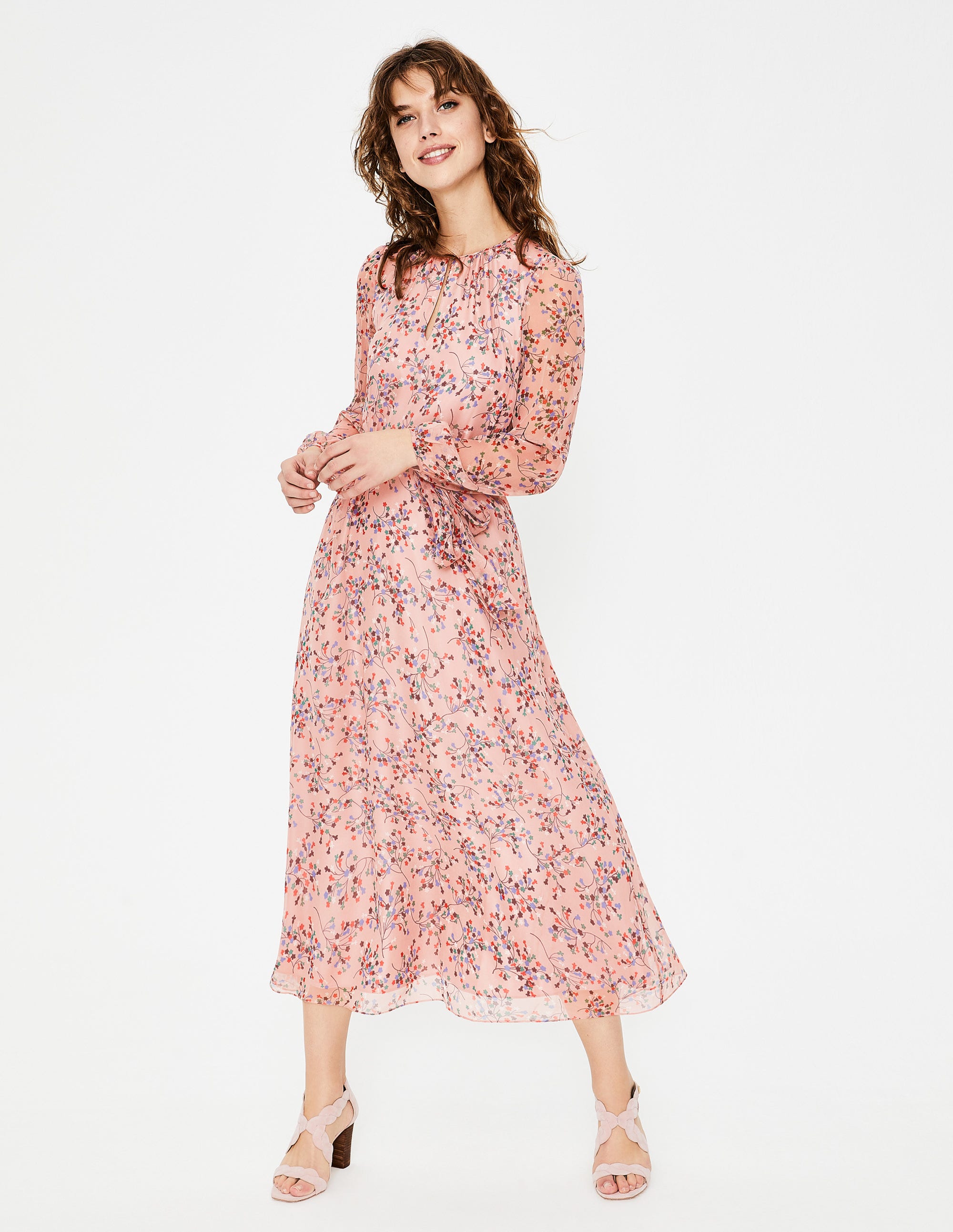 kyra silk midi dress