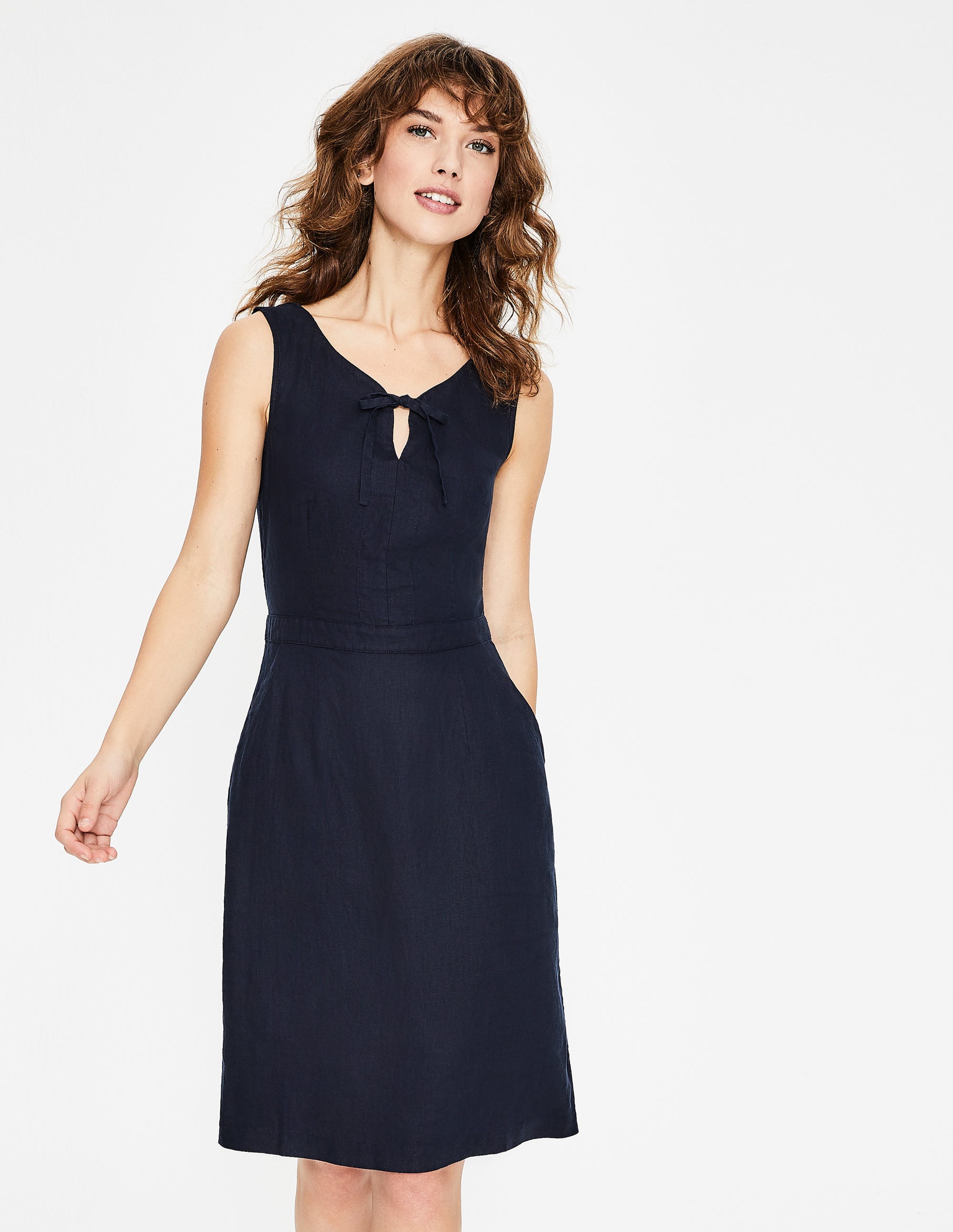 rae linen dress boden