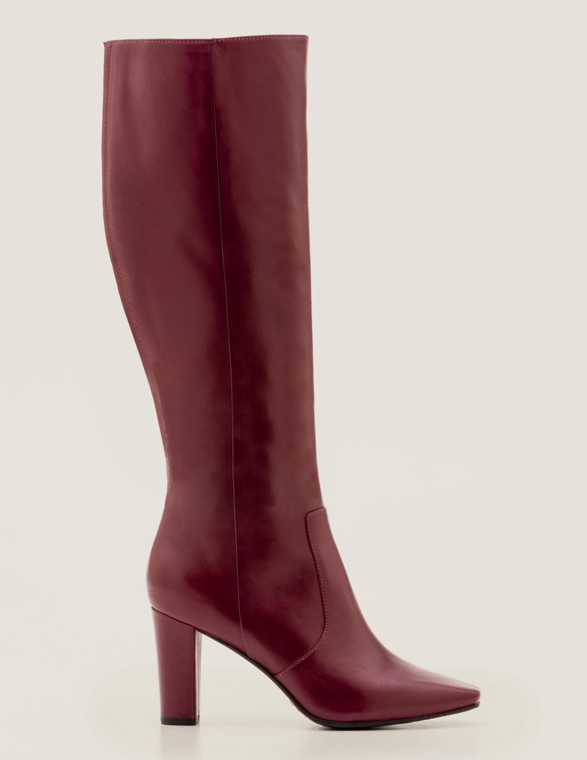 burgundy knee high boots uk