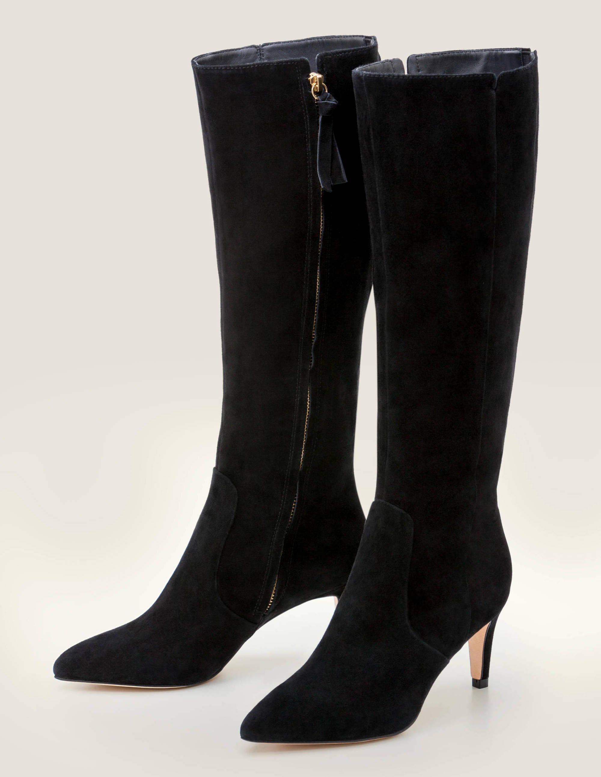 Kenton Knee High Boots - Black | Boden UK