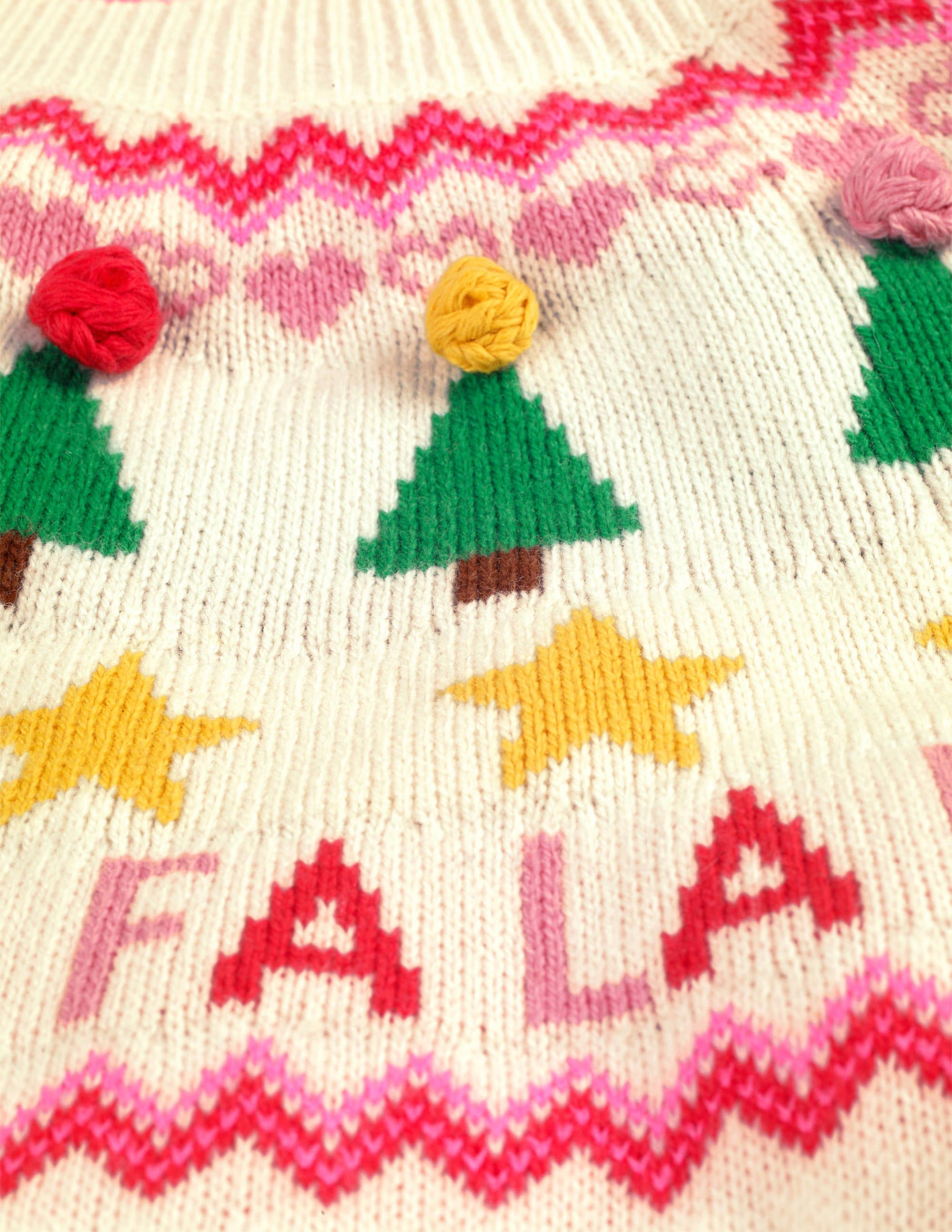 Festive Fair Isle Sweater Ivory Boden US