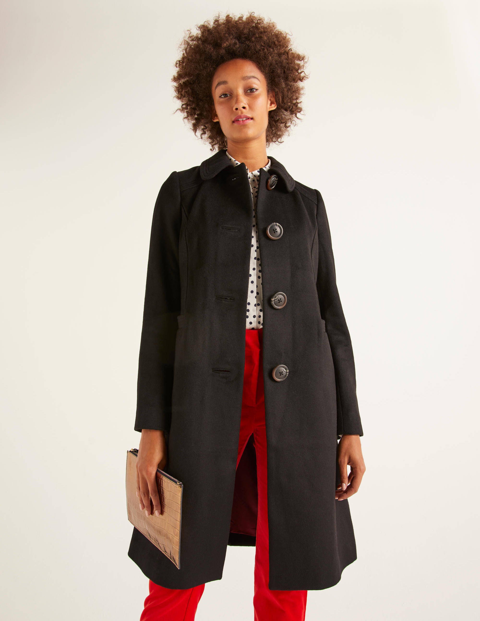 Boden black coat Outlet