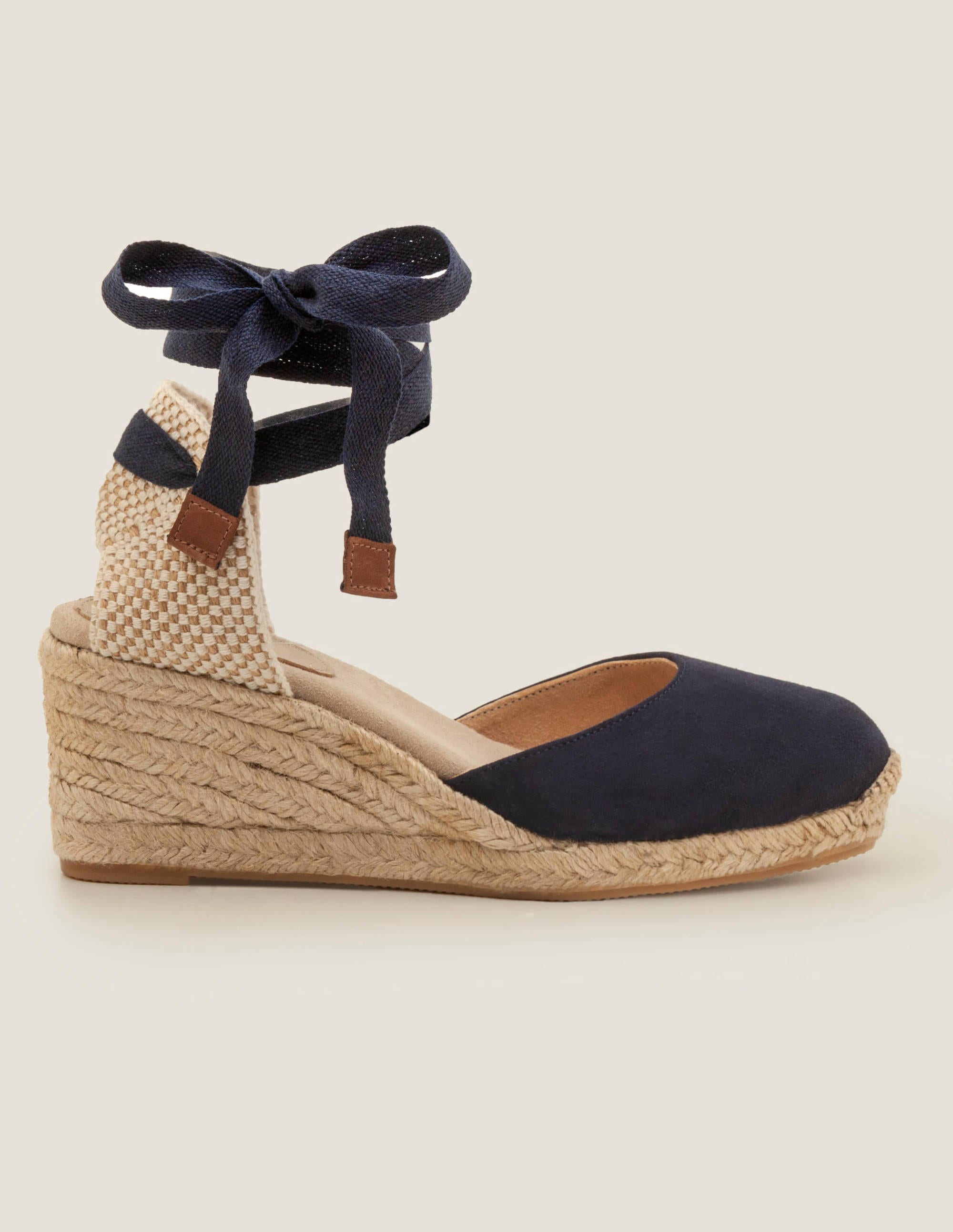black tie espadrille wedges