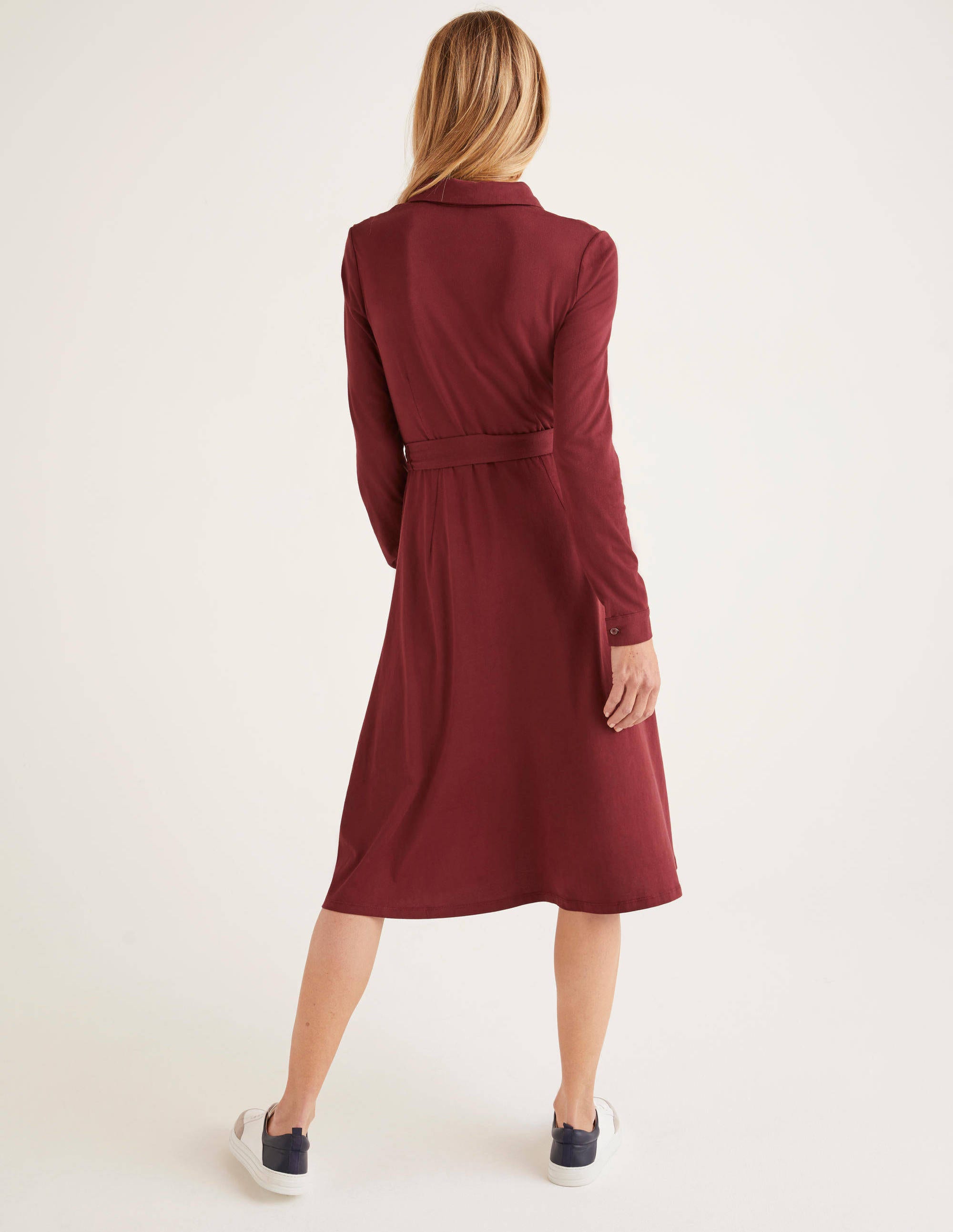 maroon tshirt dress
