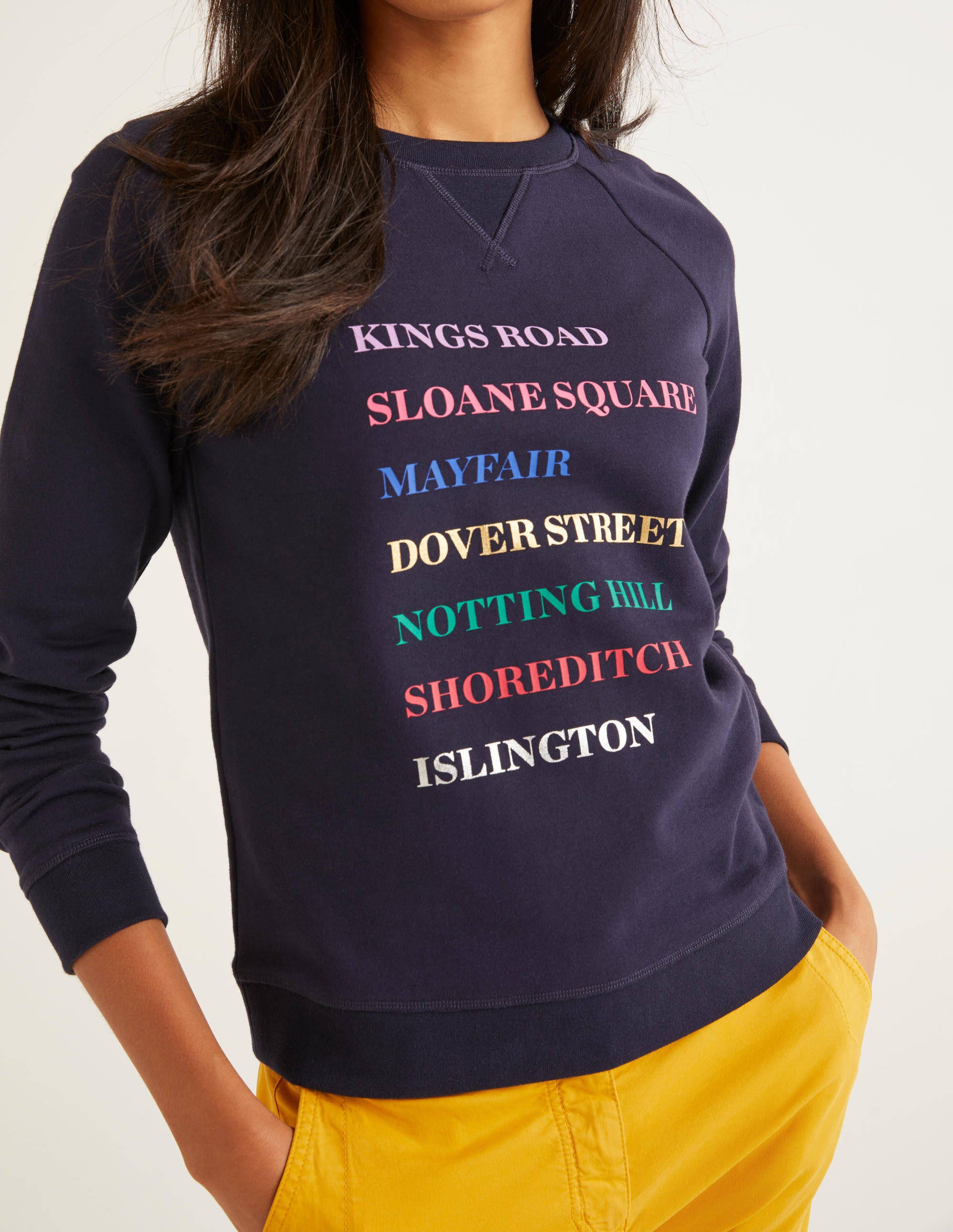 Das Sweatshirt Navy, Londoner Orte | Boden DE Das Sweatshirt Navy, Londoner Orte | Boden DE