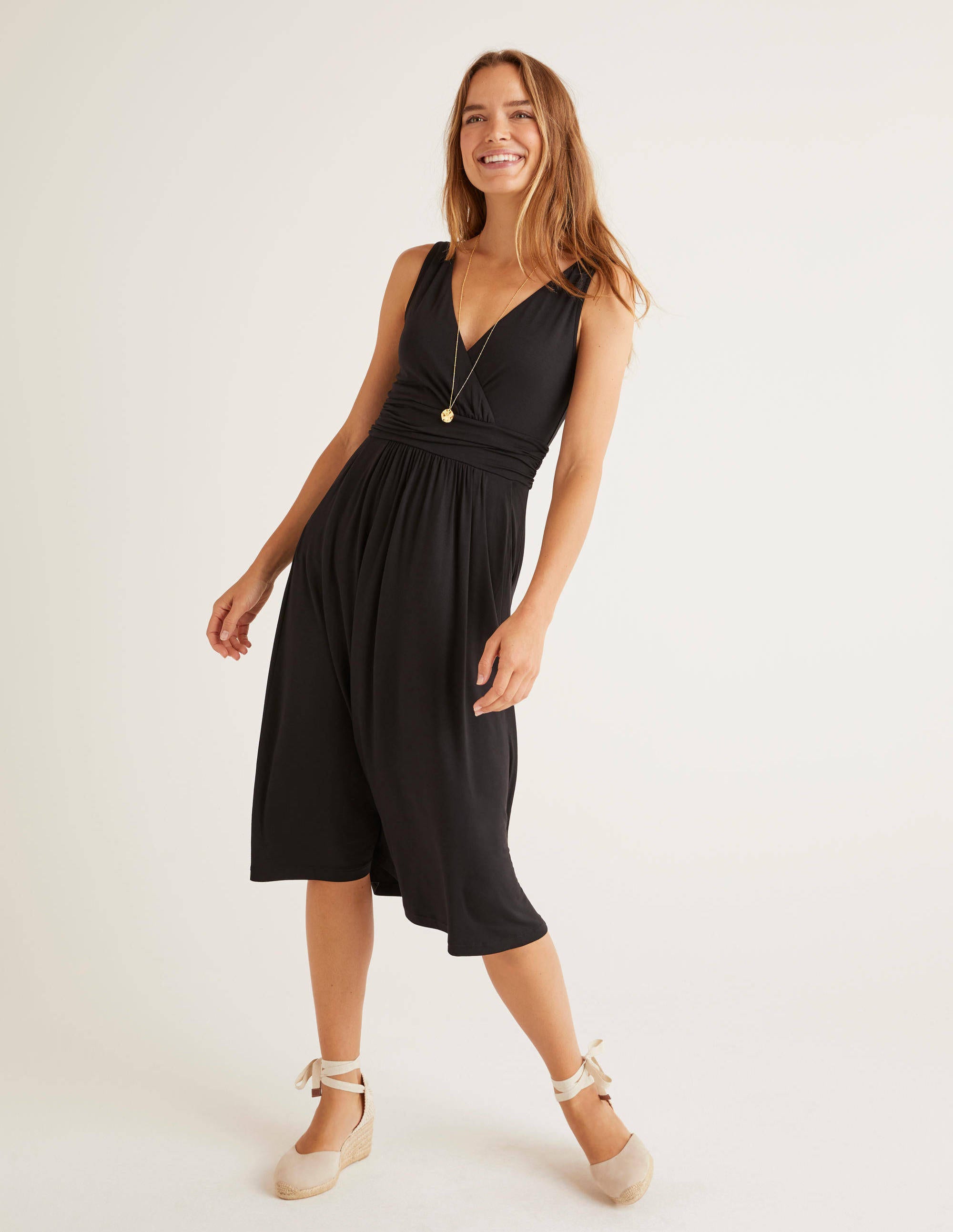 Effie Jersey Dress - Black | Boden US