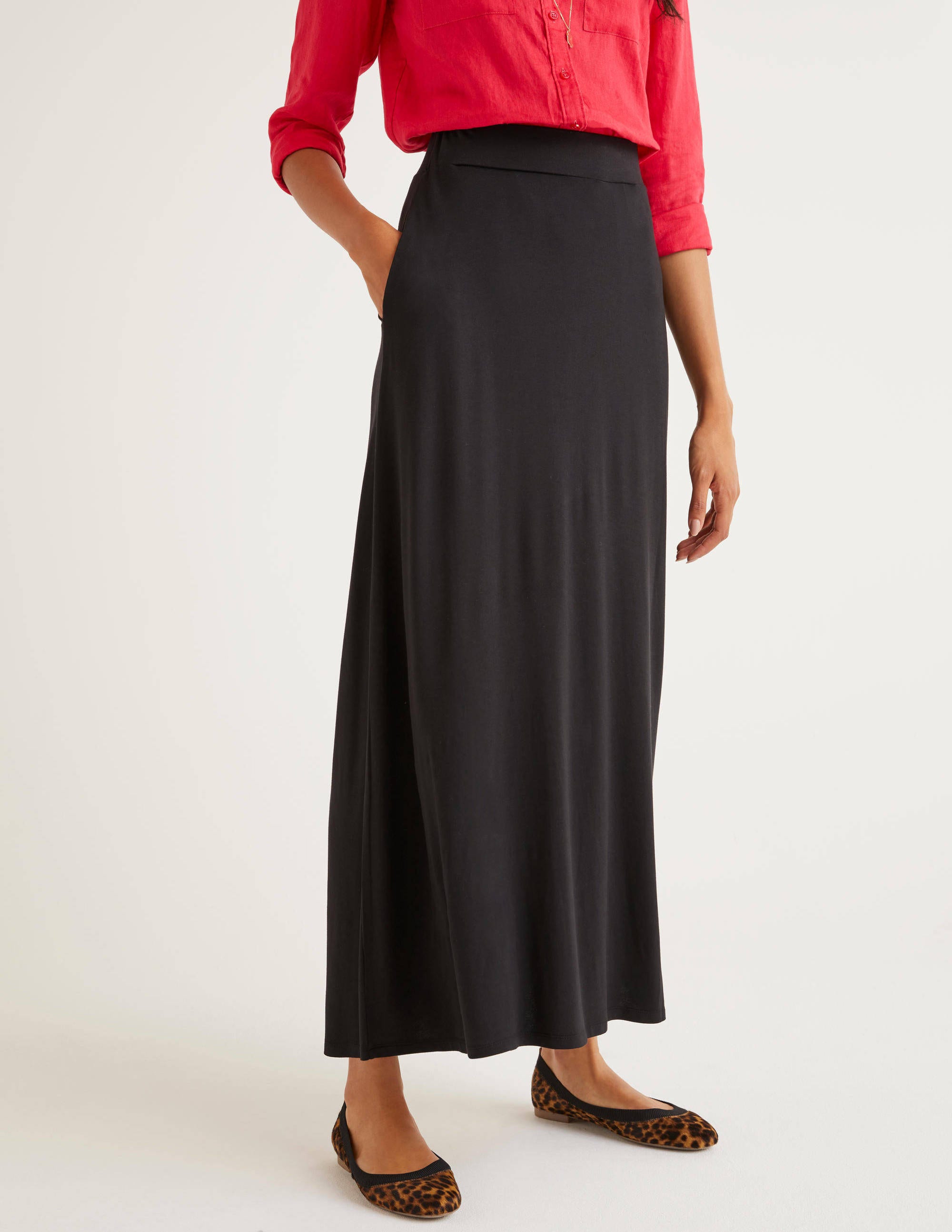jersey maxi skirt