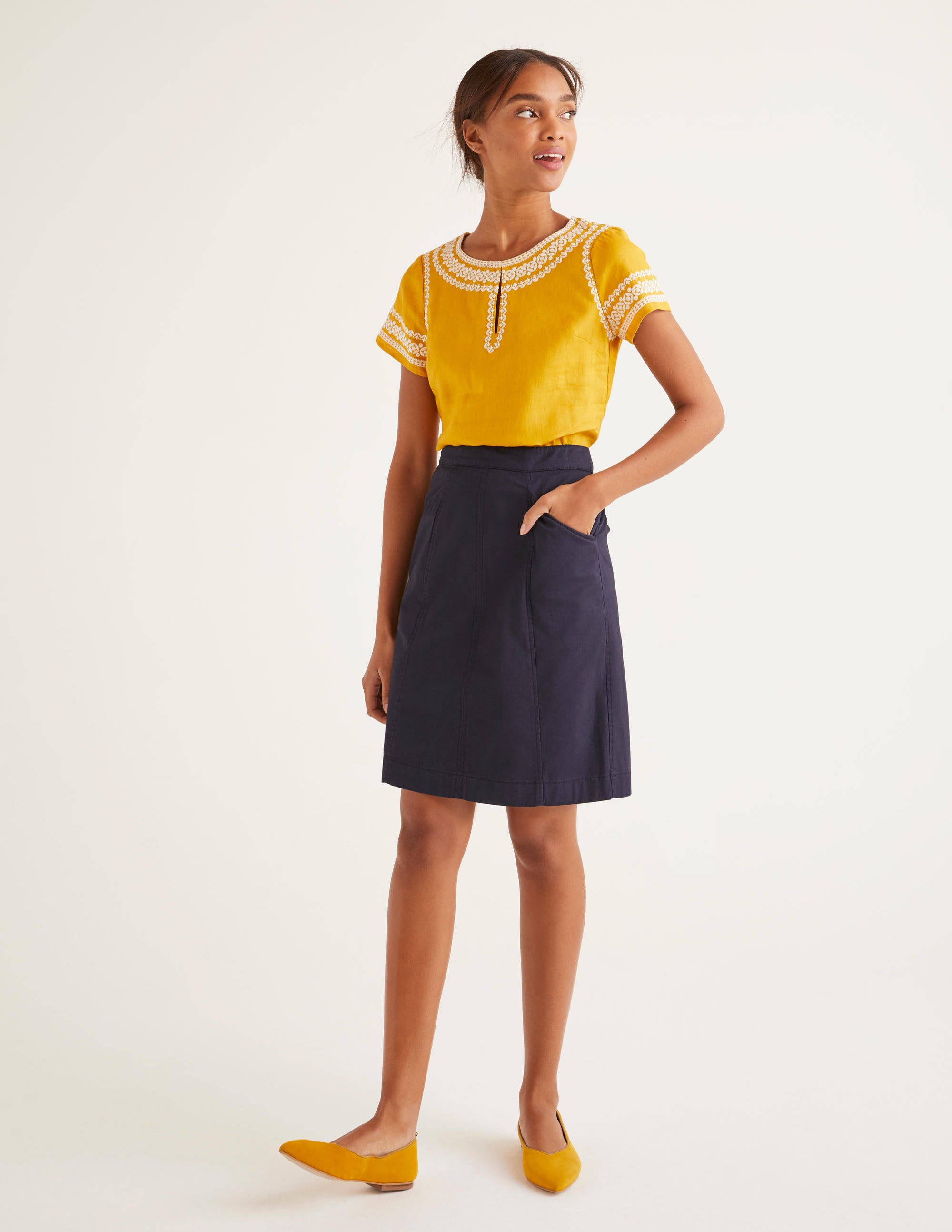 daisy chino skirt boden