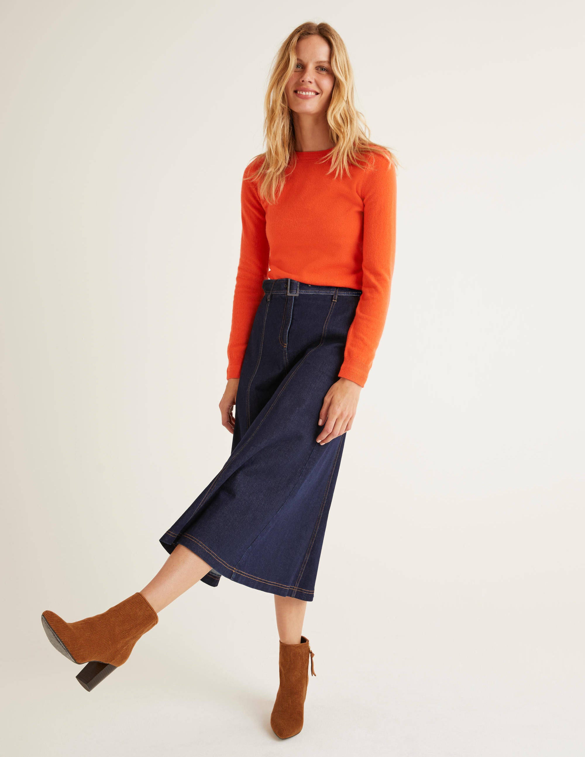 denim skirt boden