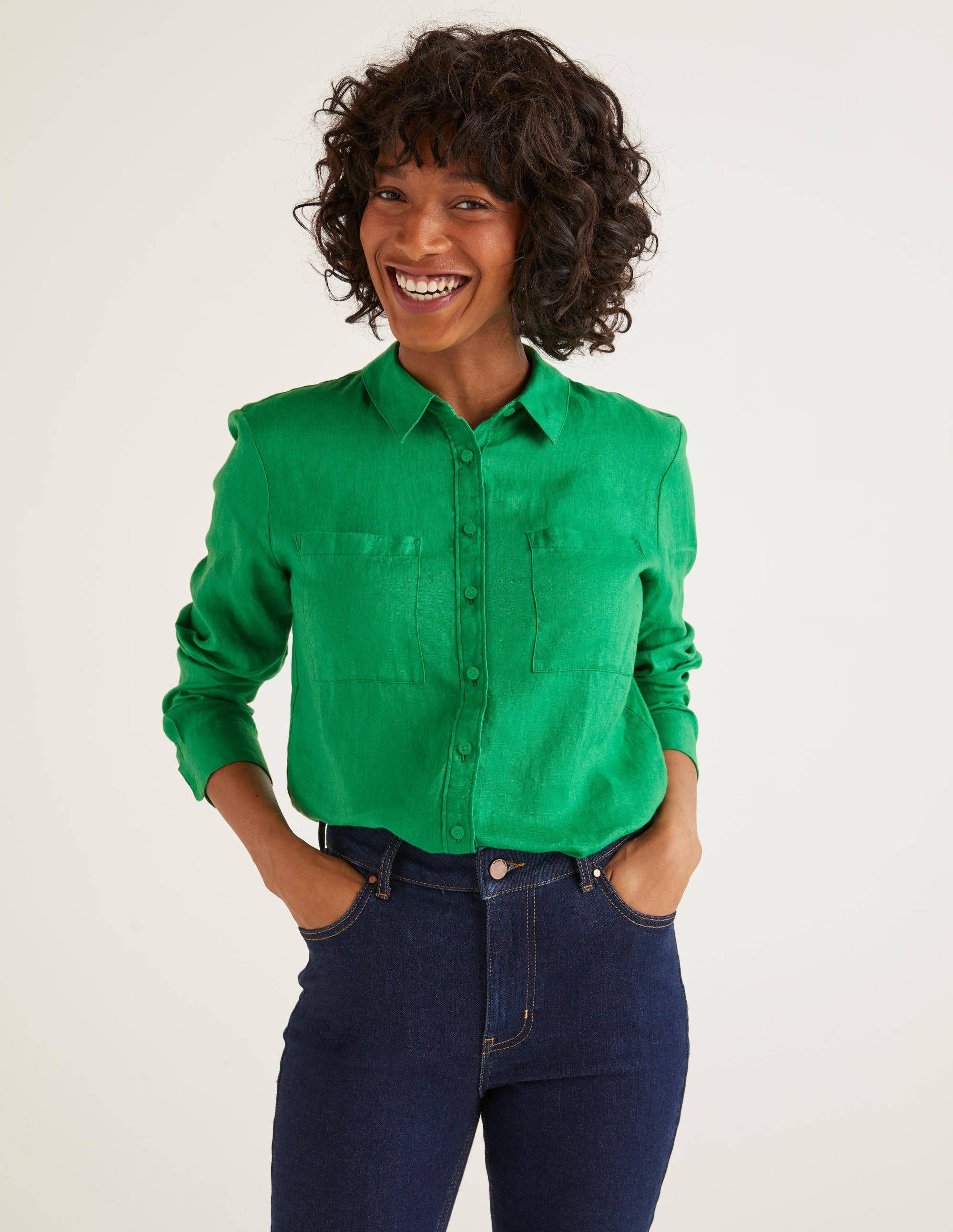 emerald green dress shirt womens