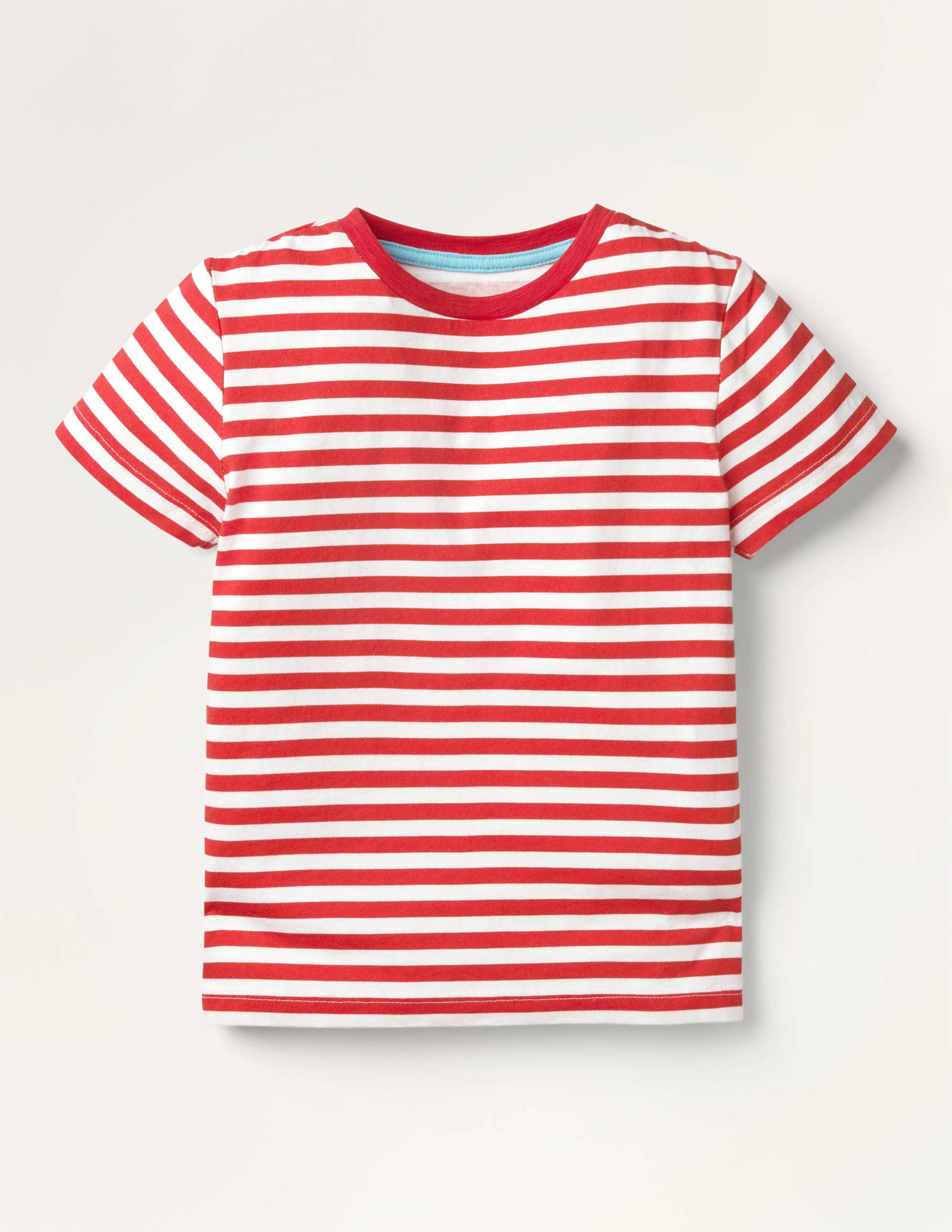 T-shirt délavé en tissu flammé BRD Garçon Boden, Ivoire