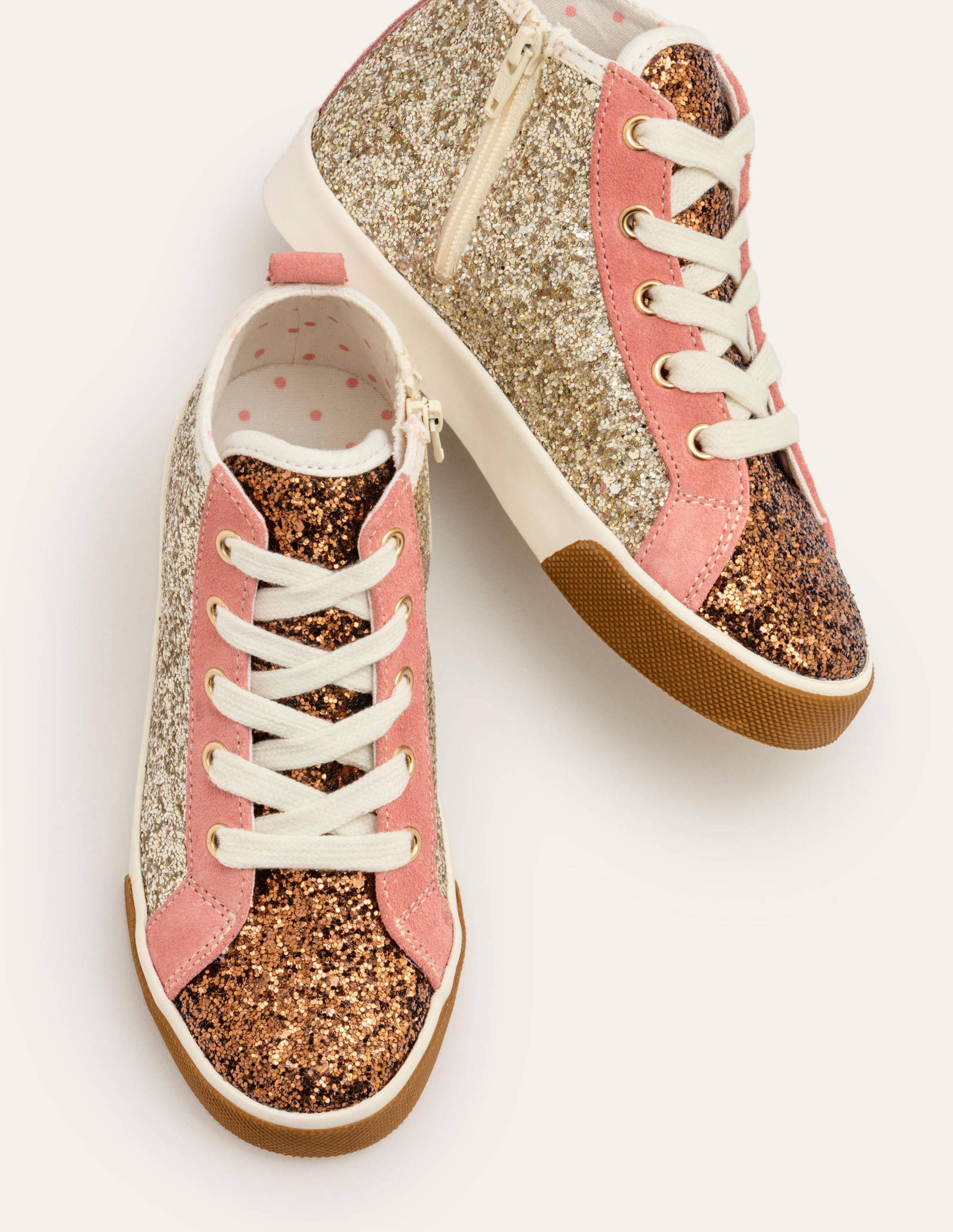 High Tops - Gold Glitter | Boden US