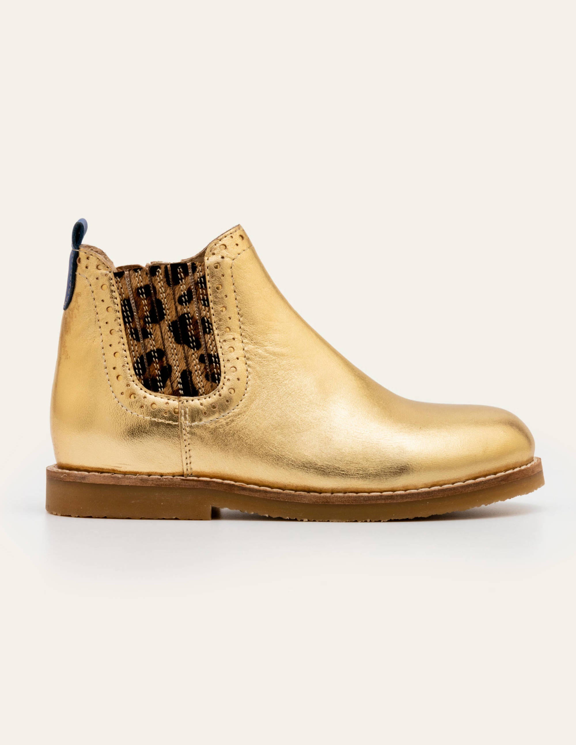 metallic chelsea boots