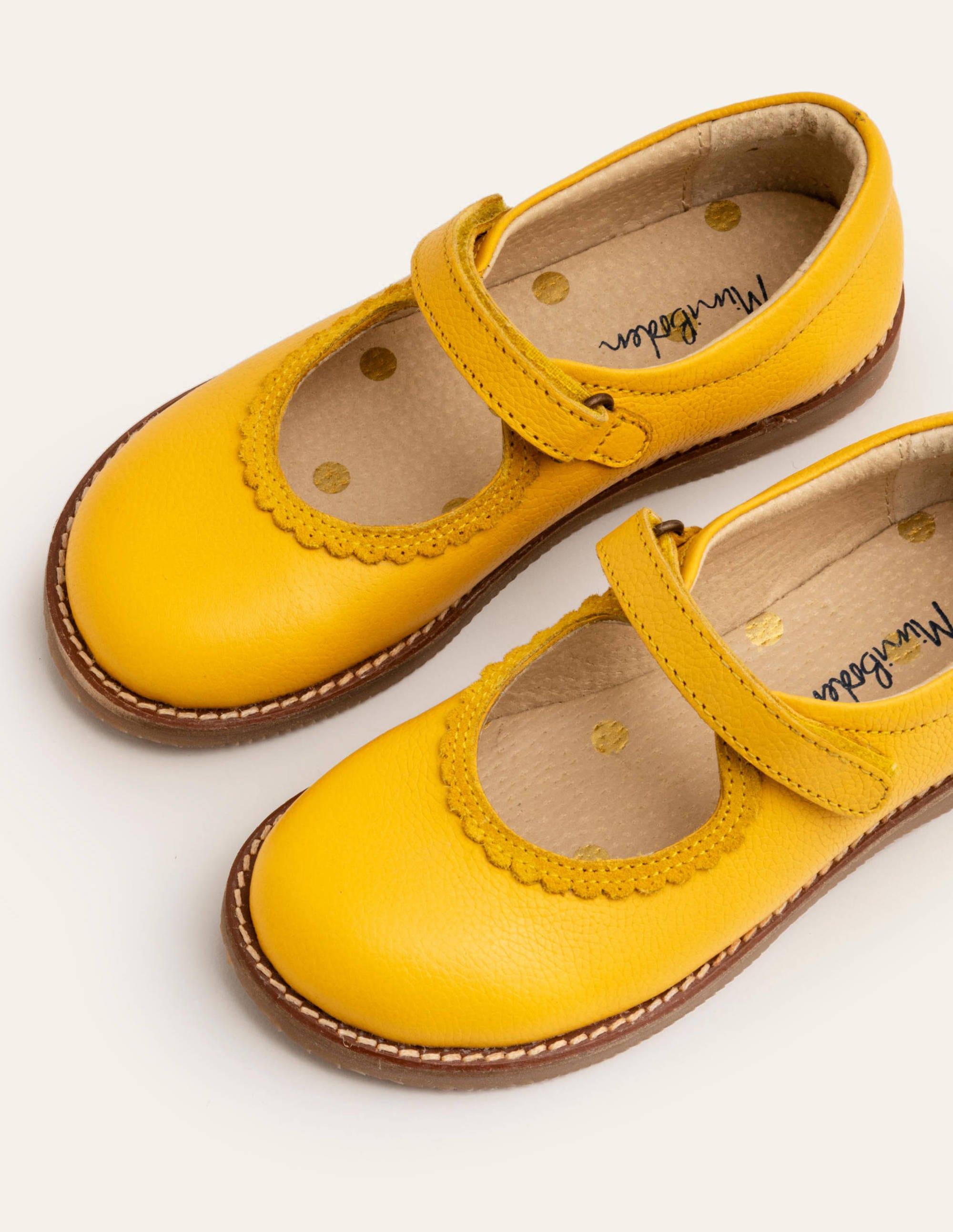 Leather Mary Janes - Honeycomb Yellow 
