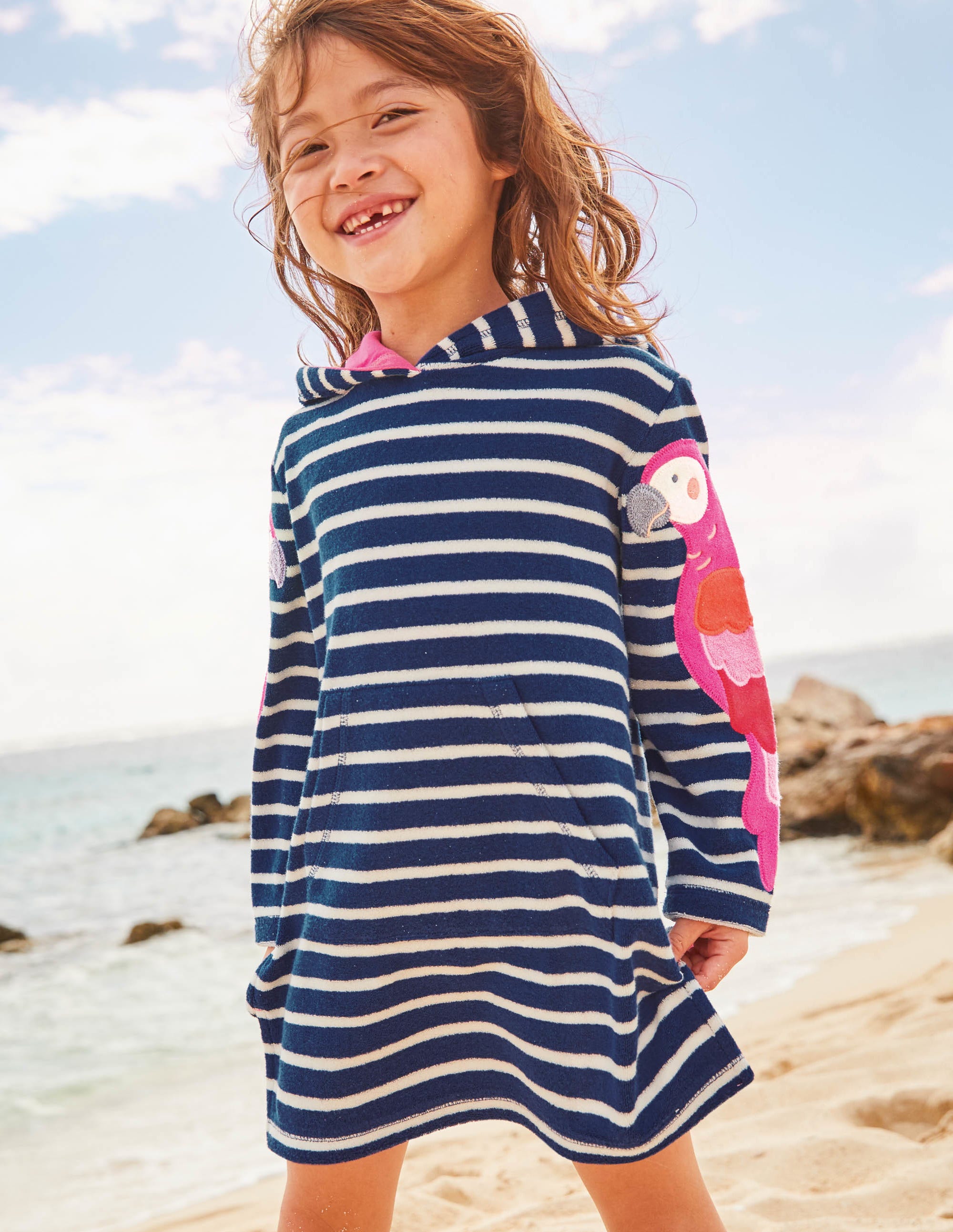 girls towelling beach dress