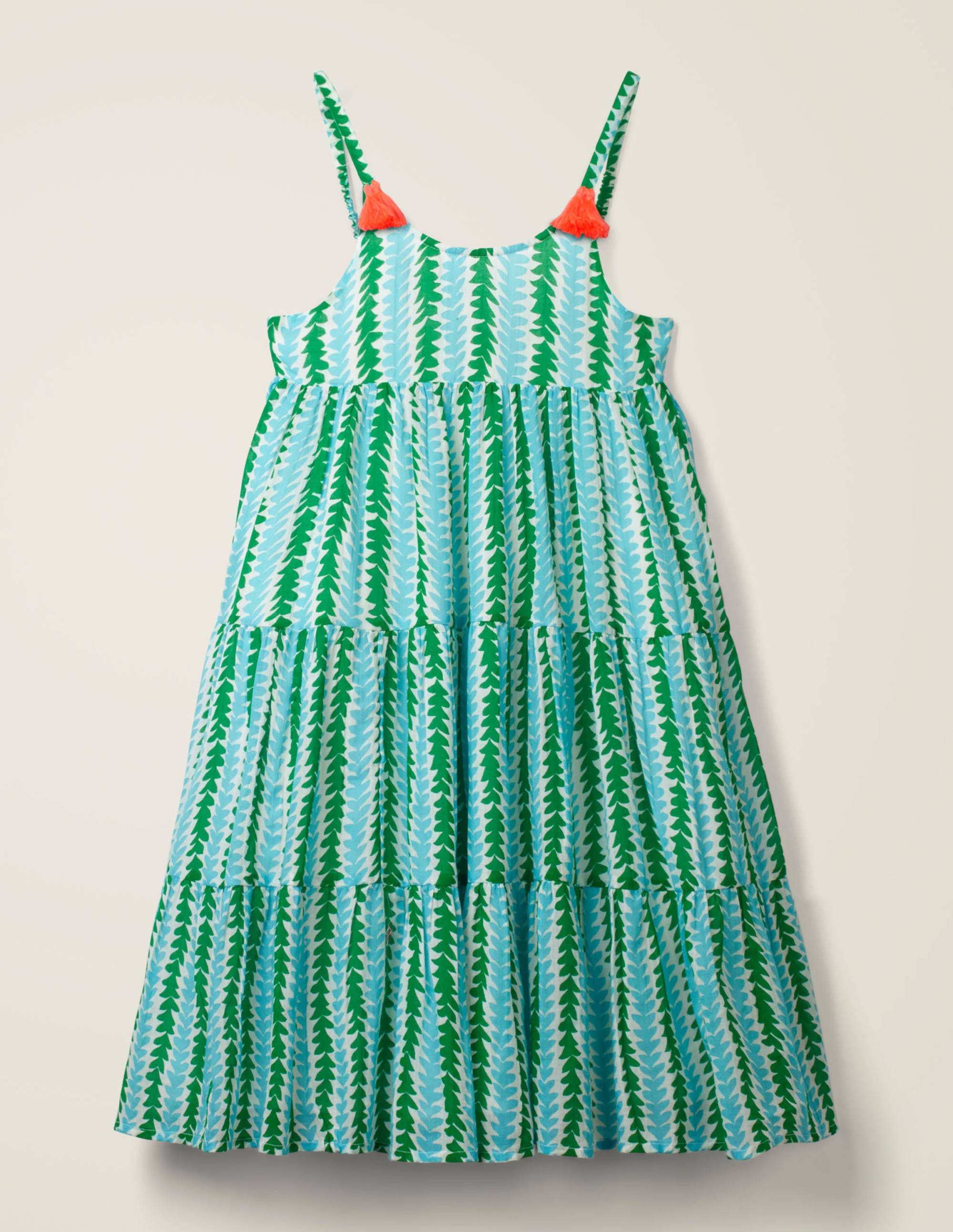 tiered tassel tunic dress