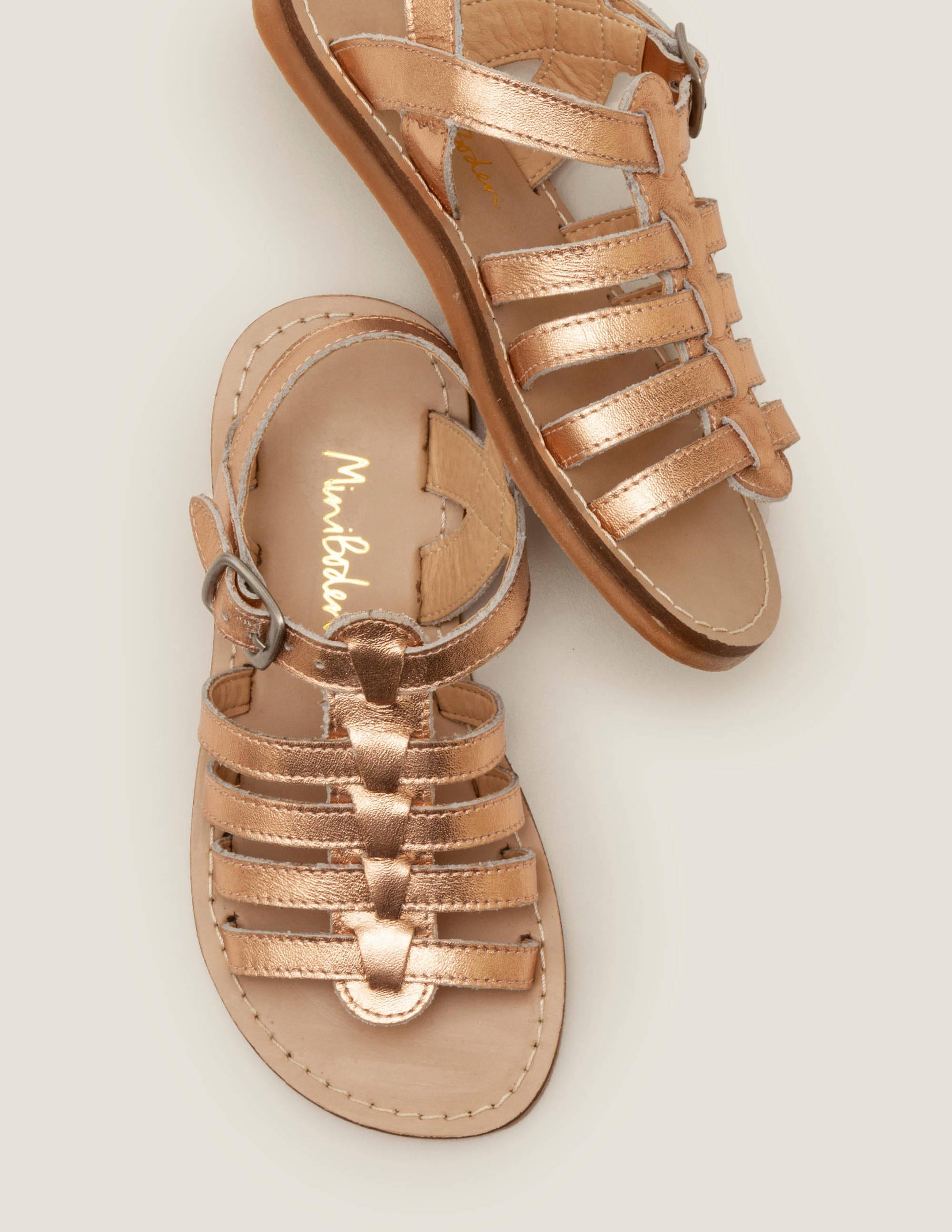 rose gold gladiator sandals