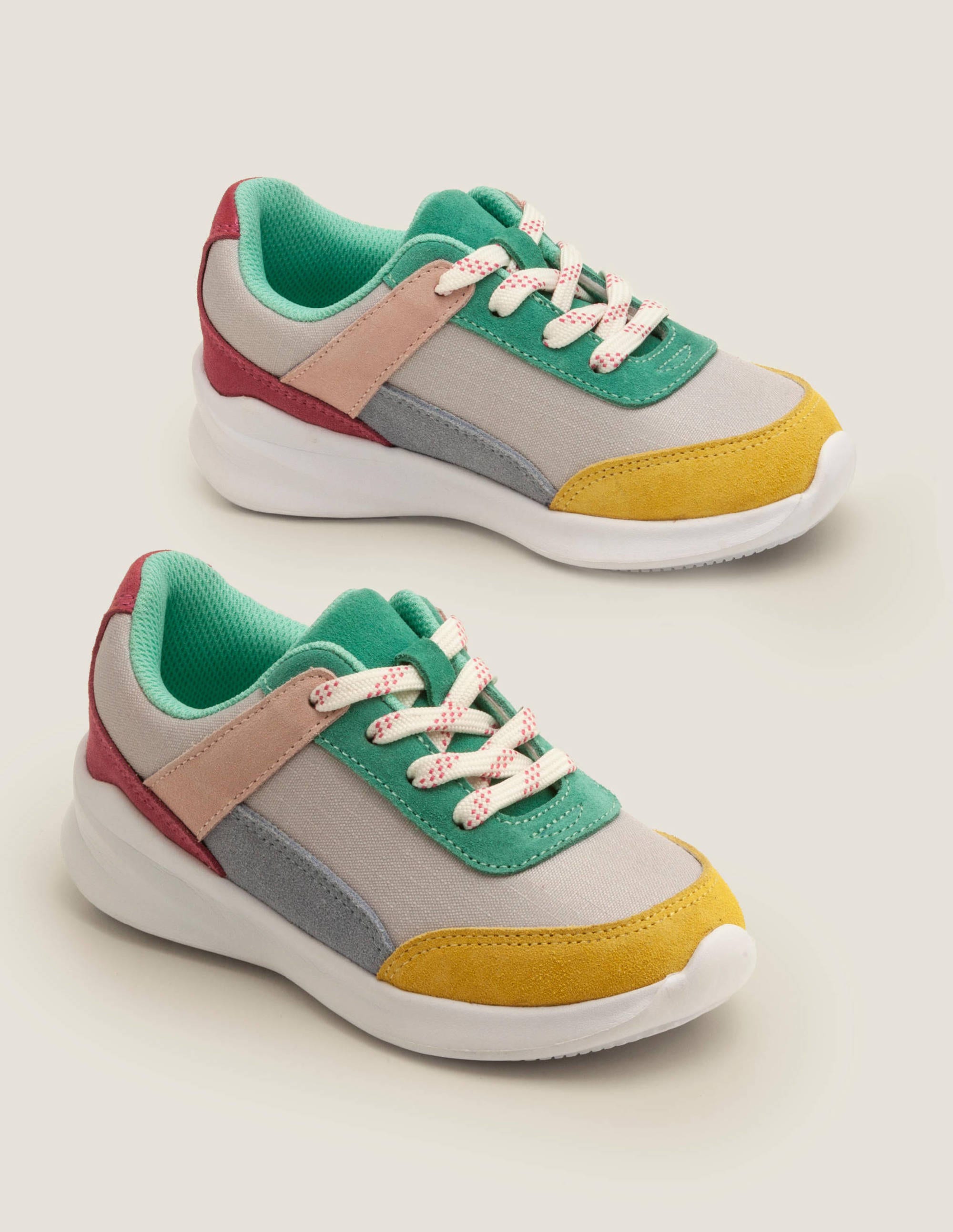 chunky colour block trainers