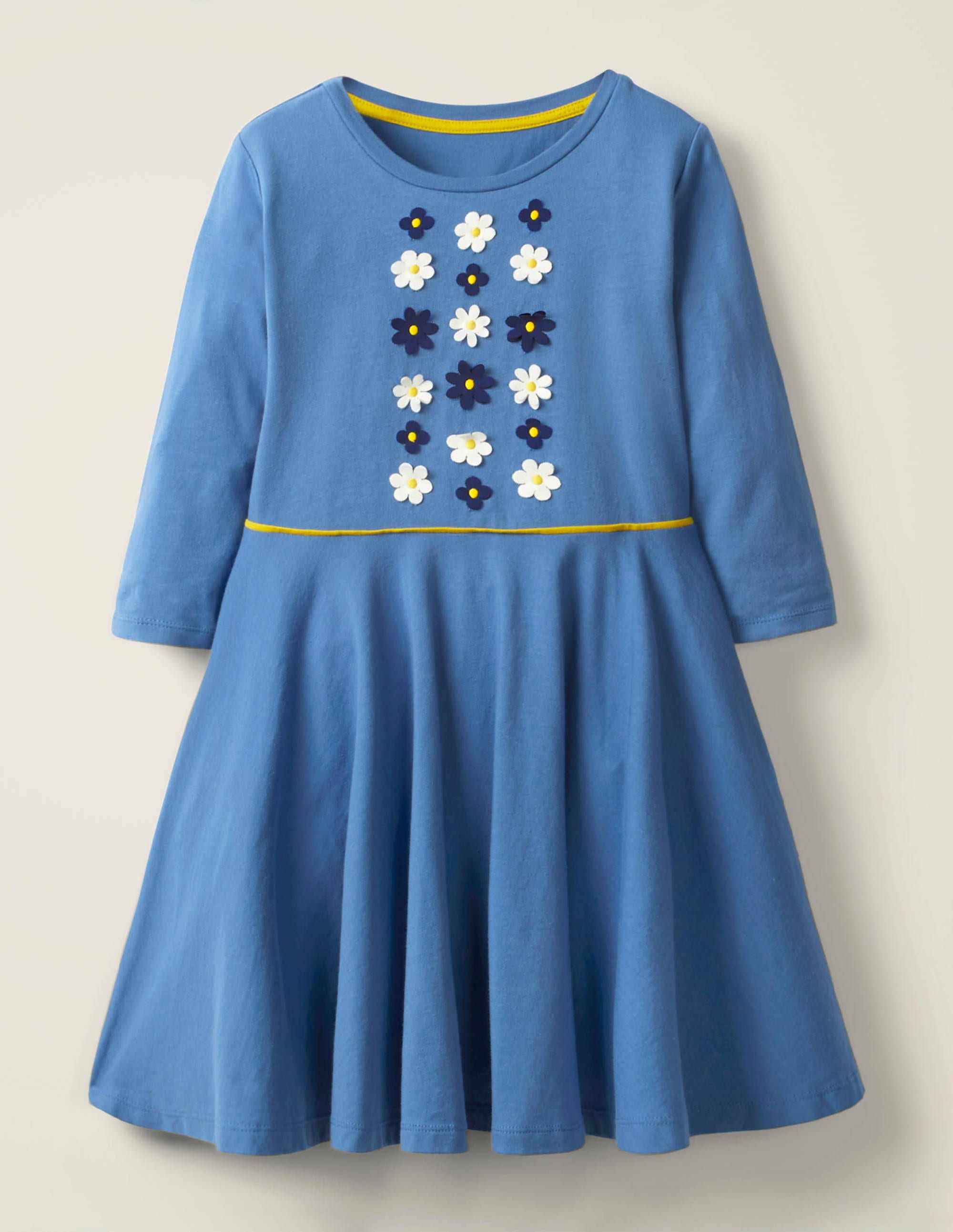 sky blue embroidered dress
