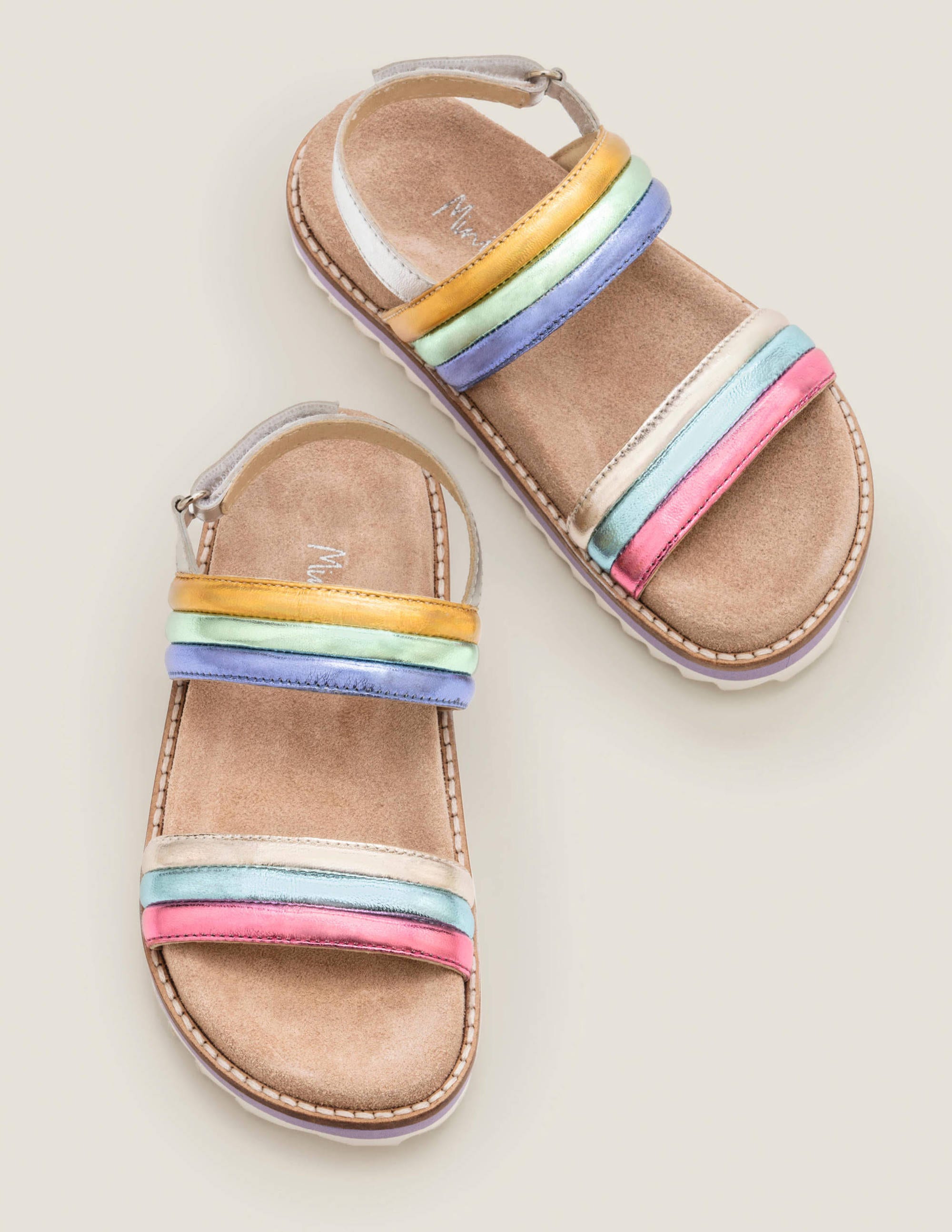rainbow coloured sandals