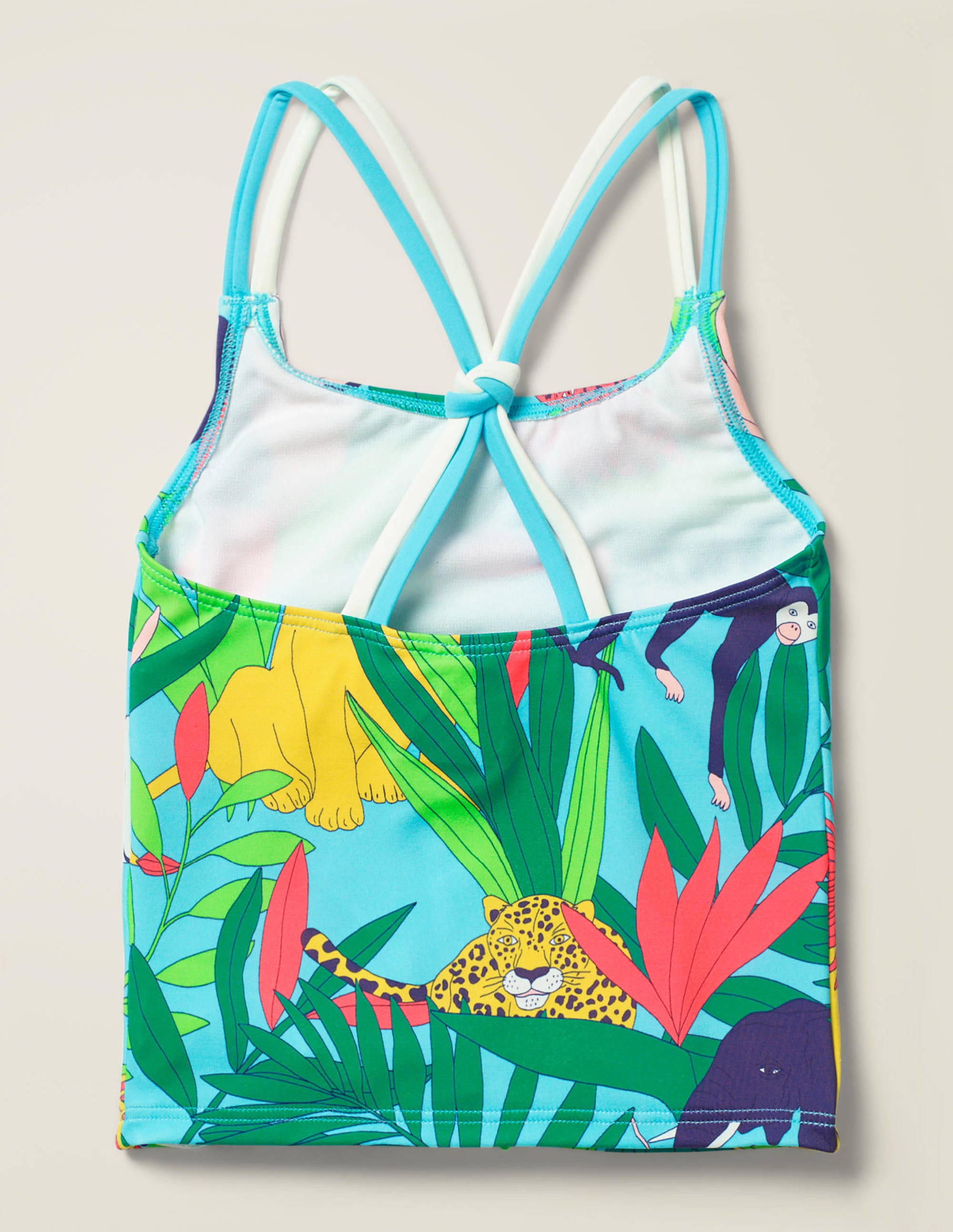 Patterned Tankini Top Multi Jumbo Jungle Boden UK