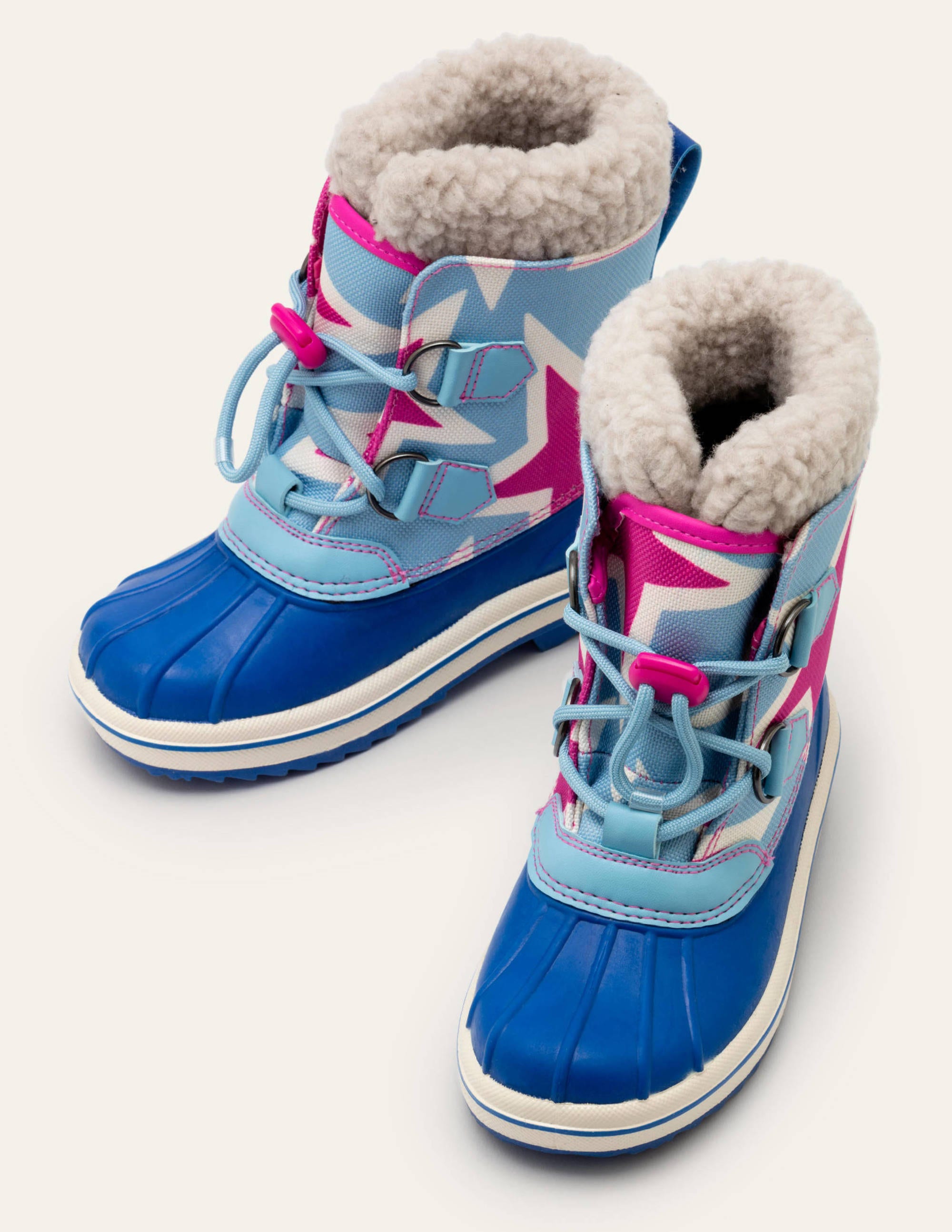 pink and blue boots
