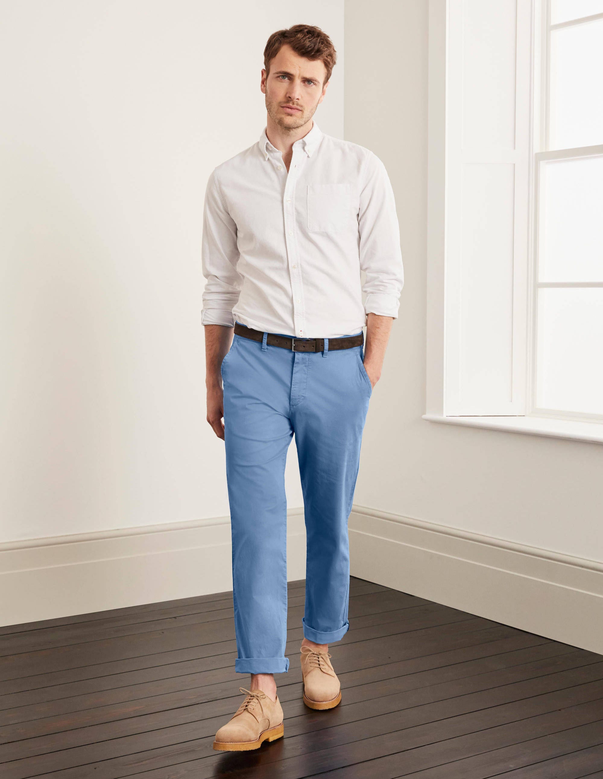 lightweight cotton chinos