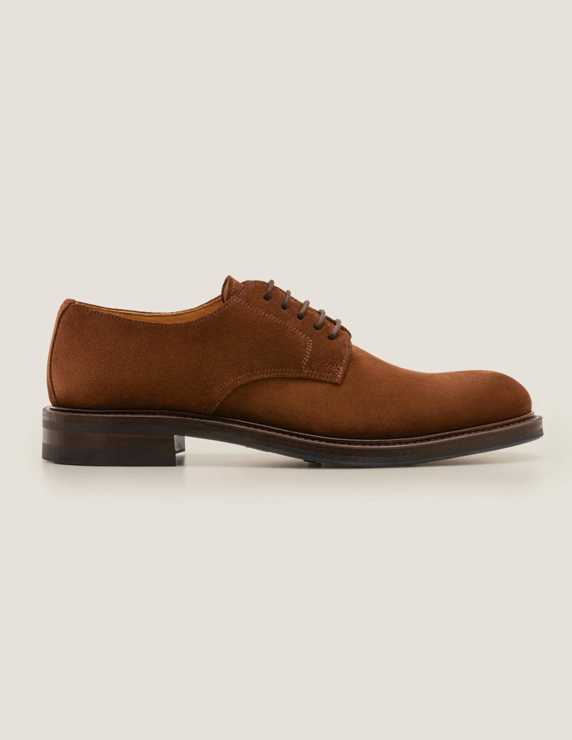 Corby Derby Shoes - Chestnut Suede 