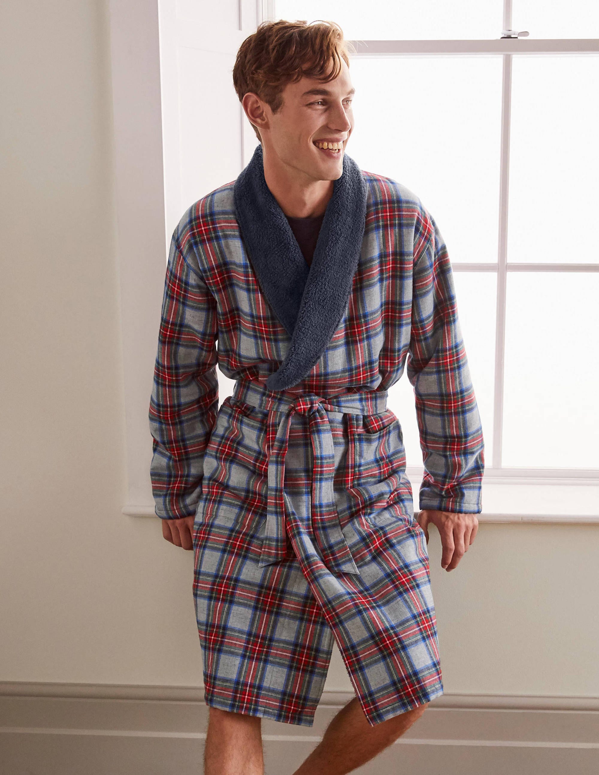 tartan mens dressing gown